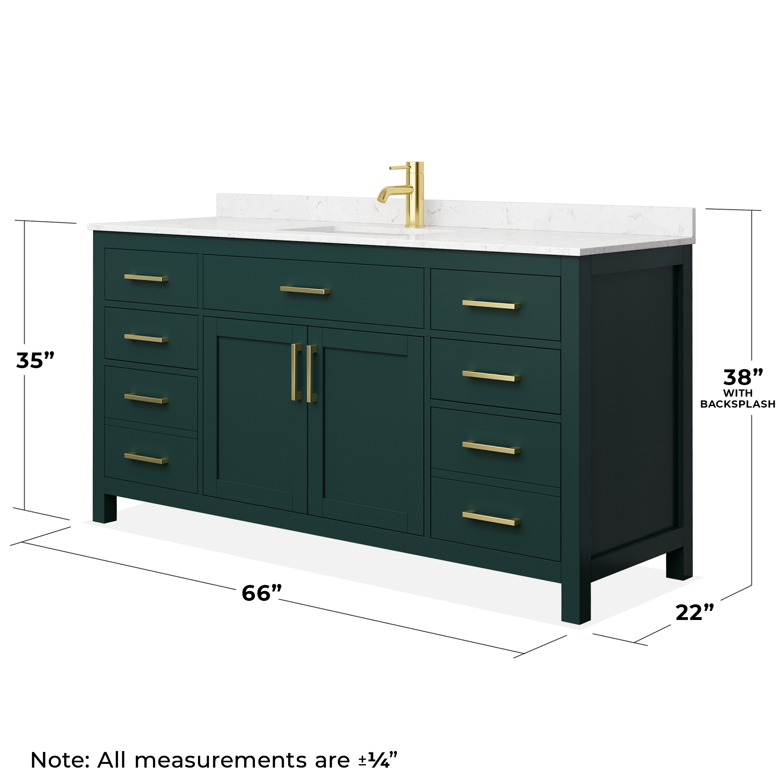 Wyndham Collection WCG242466SGDCCUNSMXX Bath-Vanity-Combo - View #5