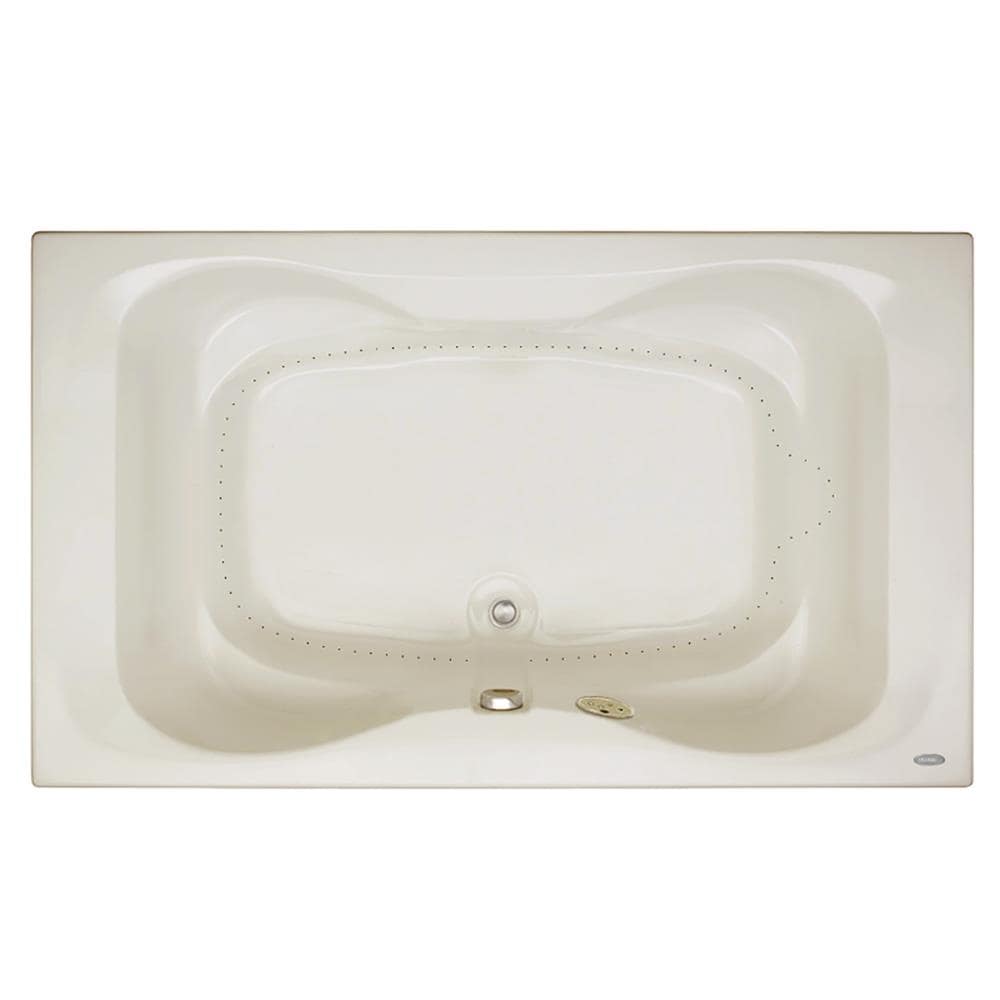 Jacuzzi MIT7242ACL2XXY Mito 42-in W x 72-in L Oyster Acrylic Rectangular Front Center Drain Drop-In Air Bath