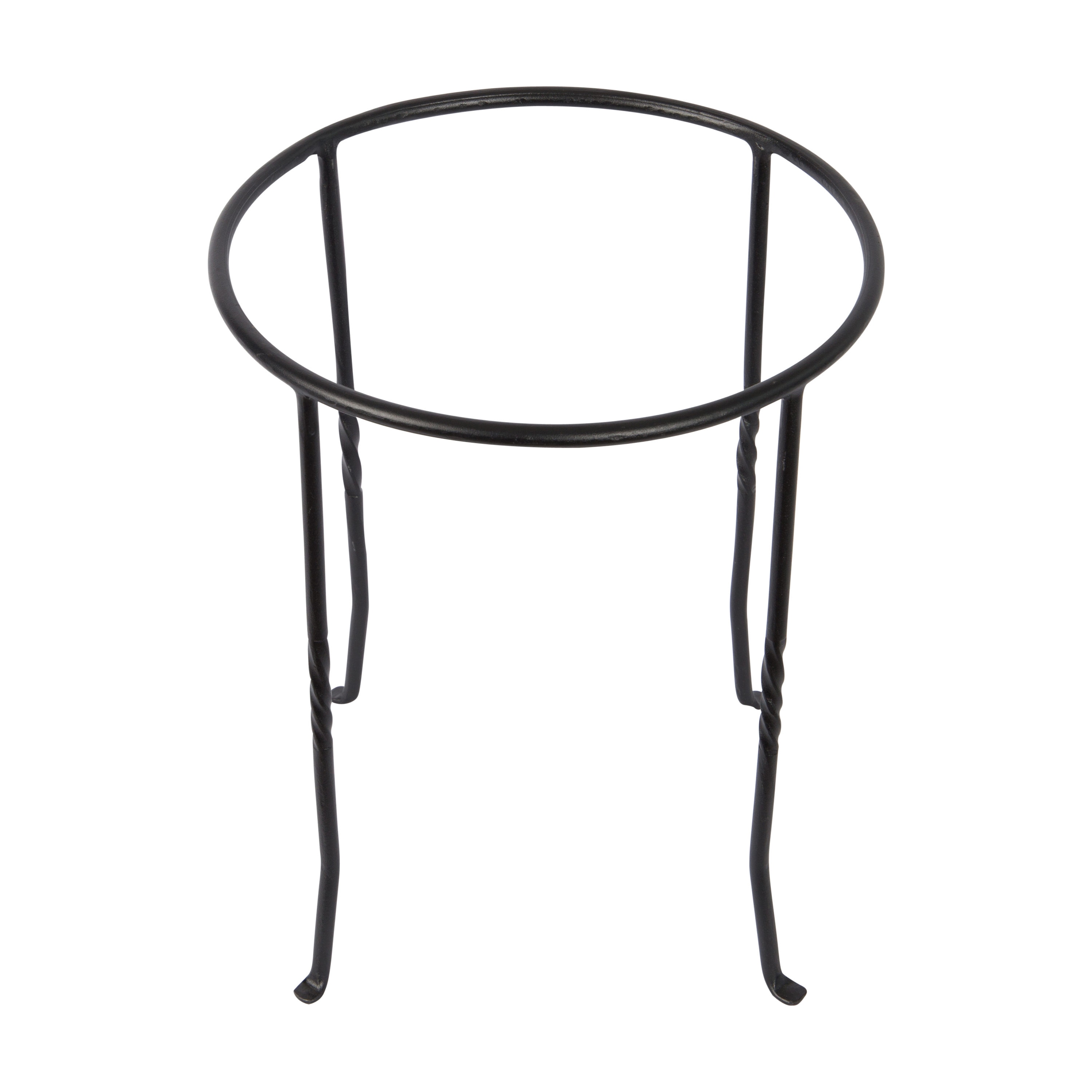 14" Black Wrought Iron Patio Plant Stand