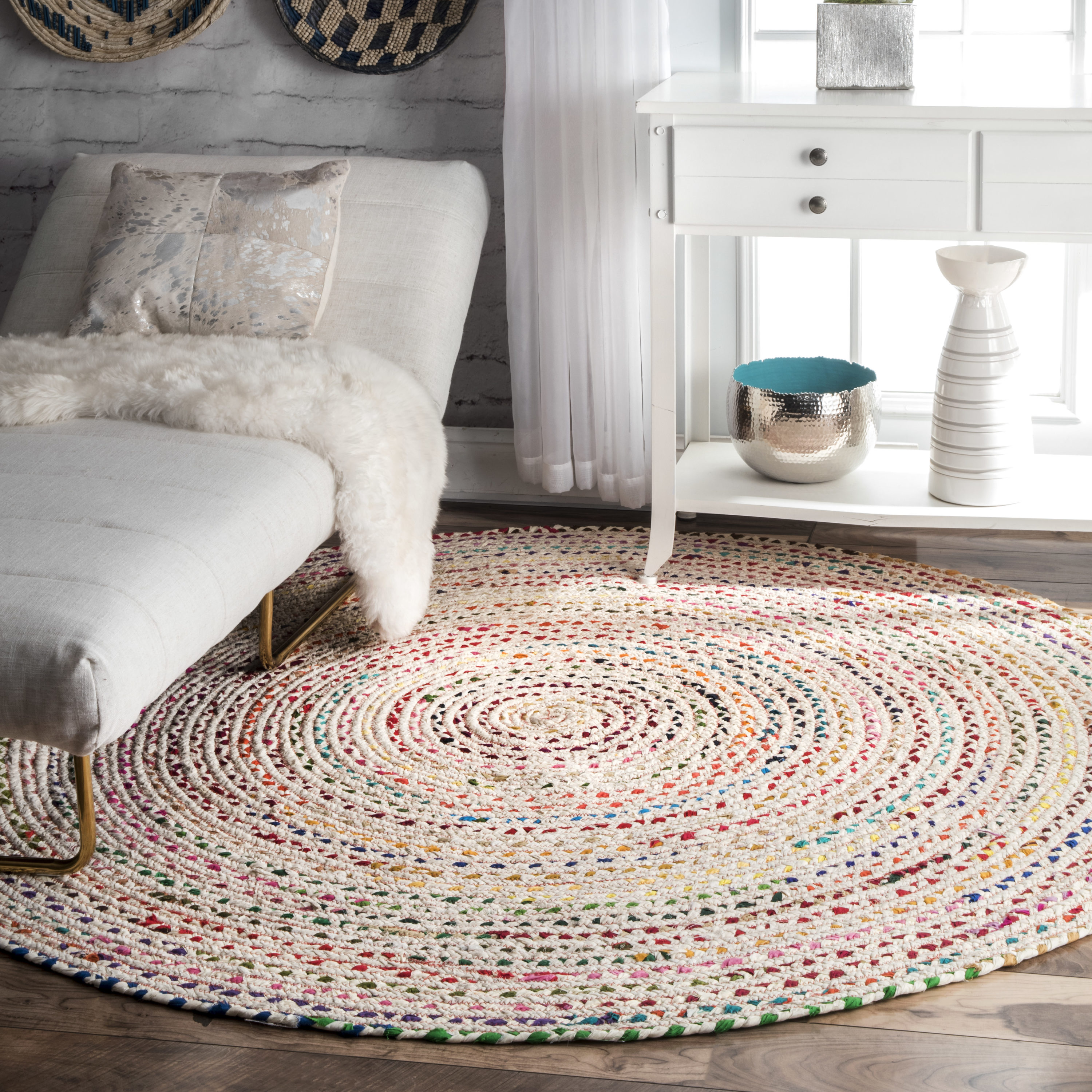 rag rug braided rag rug, shabby, boho,reclaimed/recycled  materials, ecofriendly home decor, bathroom mat, kitchen accent rug :  Handmade Products