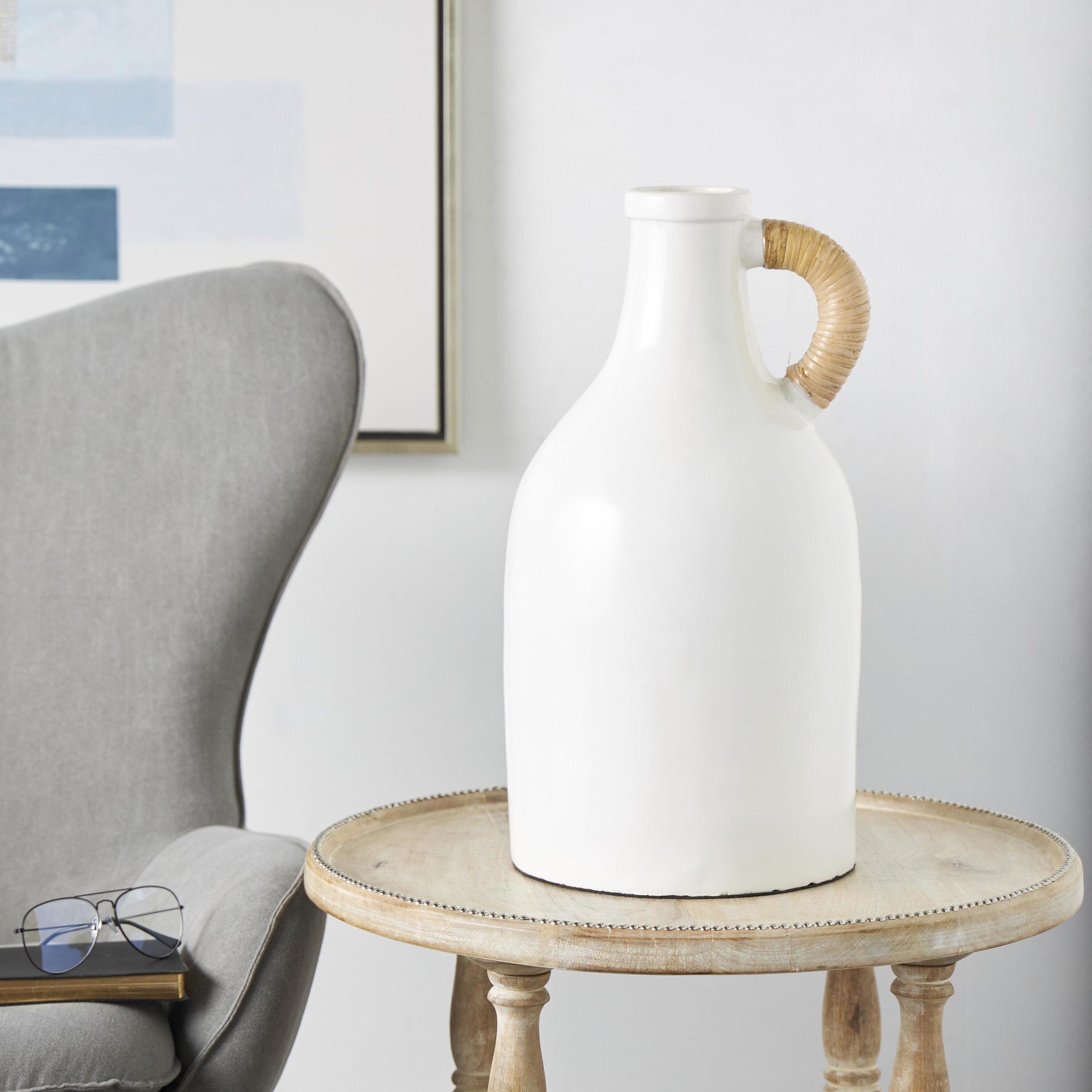 Grayson Lane 820854 White Ceramic Modern Vase