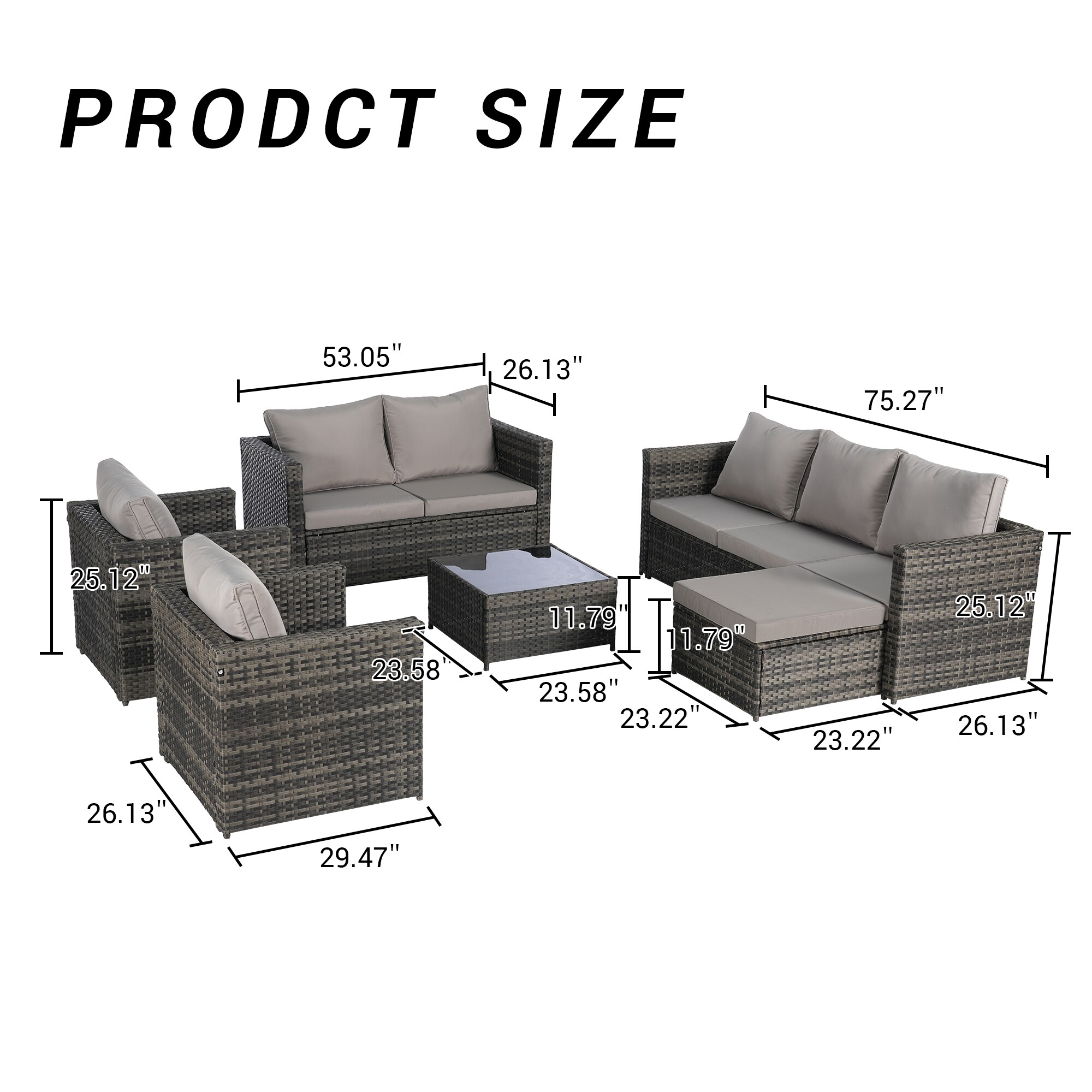 Mondawe MO-H4211 Patio-Conversation-Sets - View #3