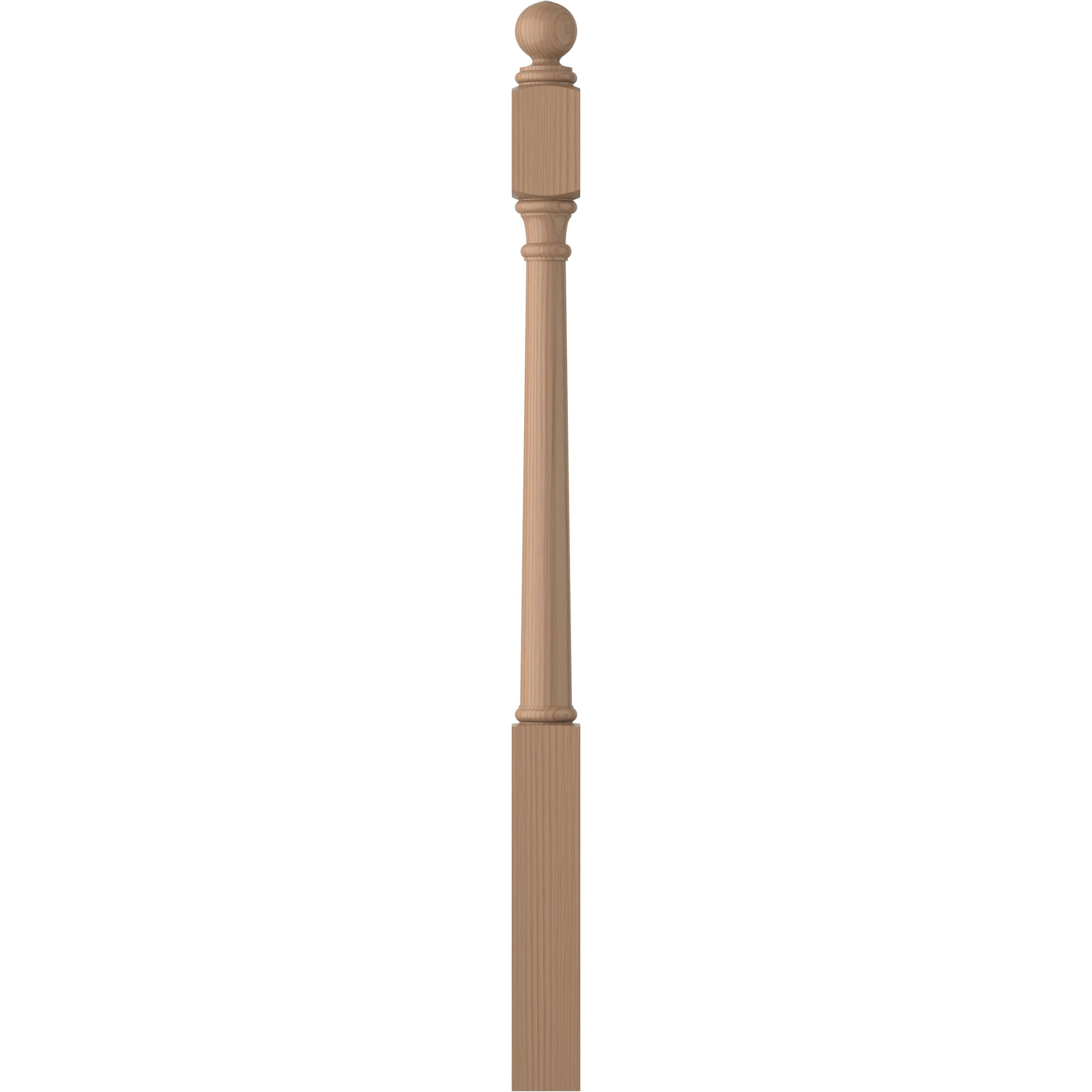 L.J. Smith Stair Systems LJ-4040BT-P Cornerstone 3.0-in x 47.75-in Unfinished Poplar Universal Stair Newel Post