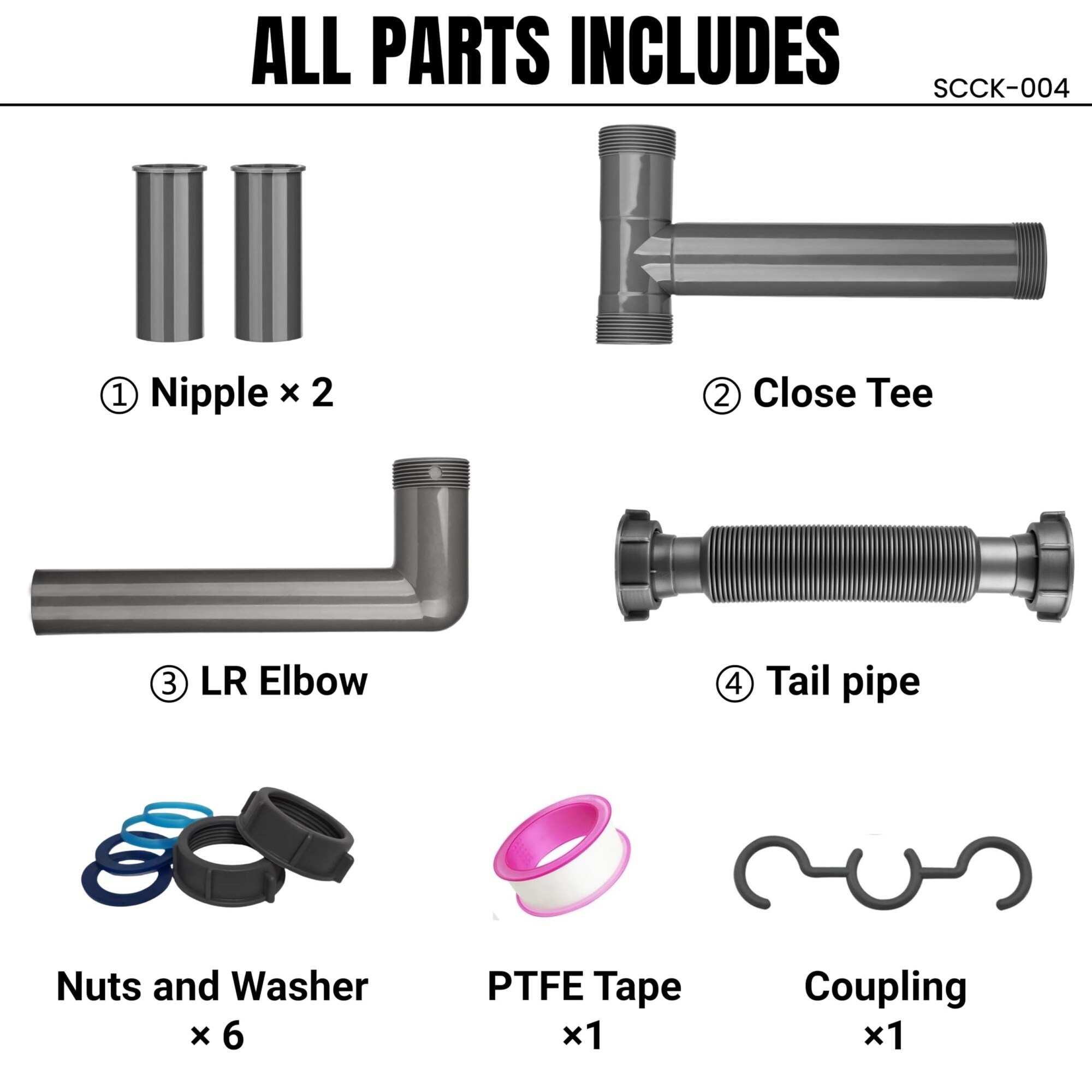 Wudkey L4-QG8P3W Popup-Drains-Accessories - View #4