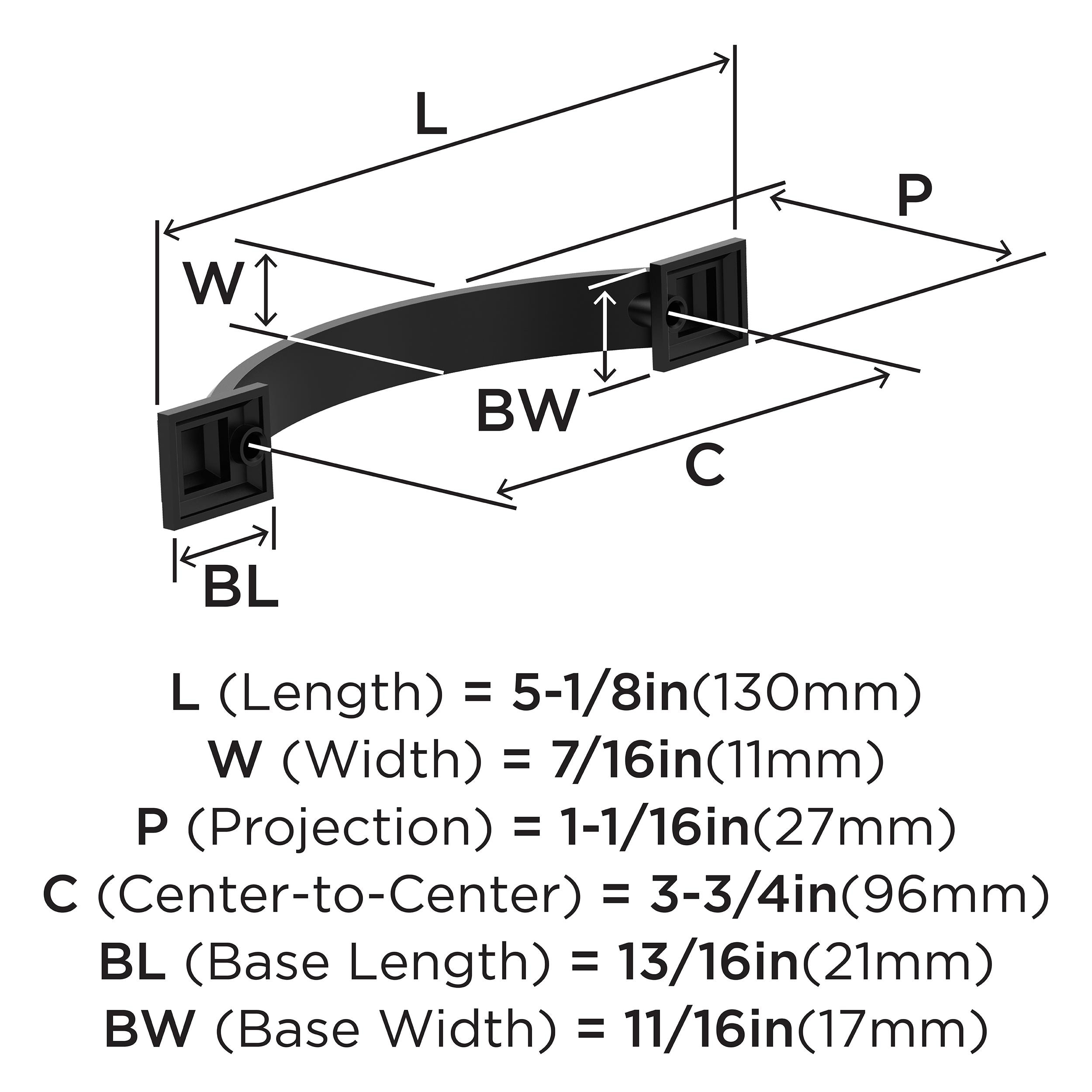 Amerock 10VMP37041MB Cabinet-Pulls - View #4