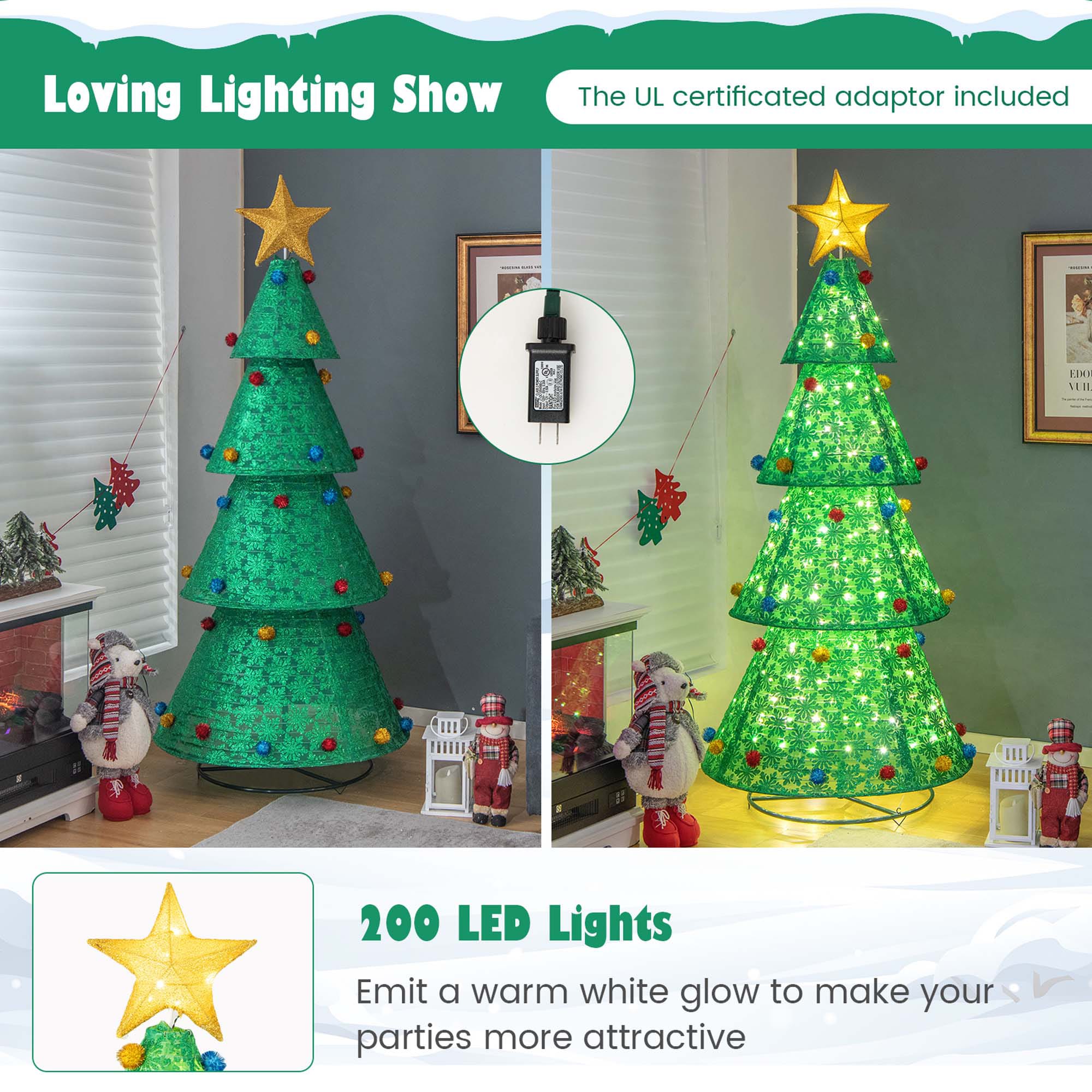 Costway LWS00730 Table-Christmas-Decorations - View #6