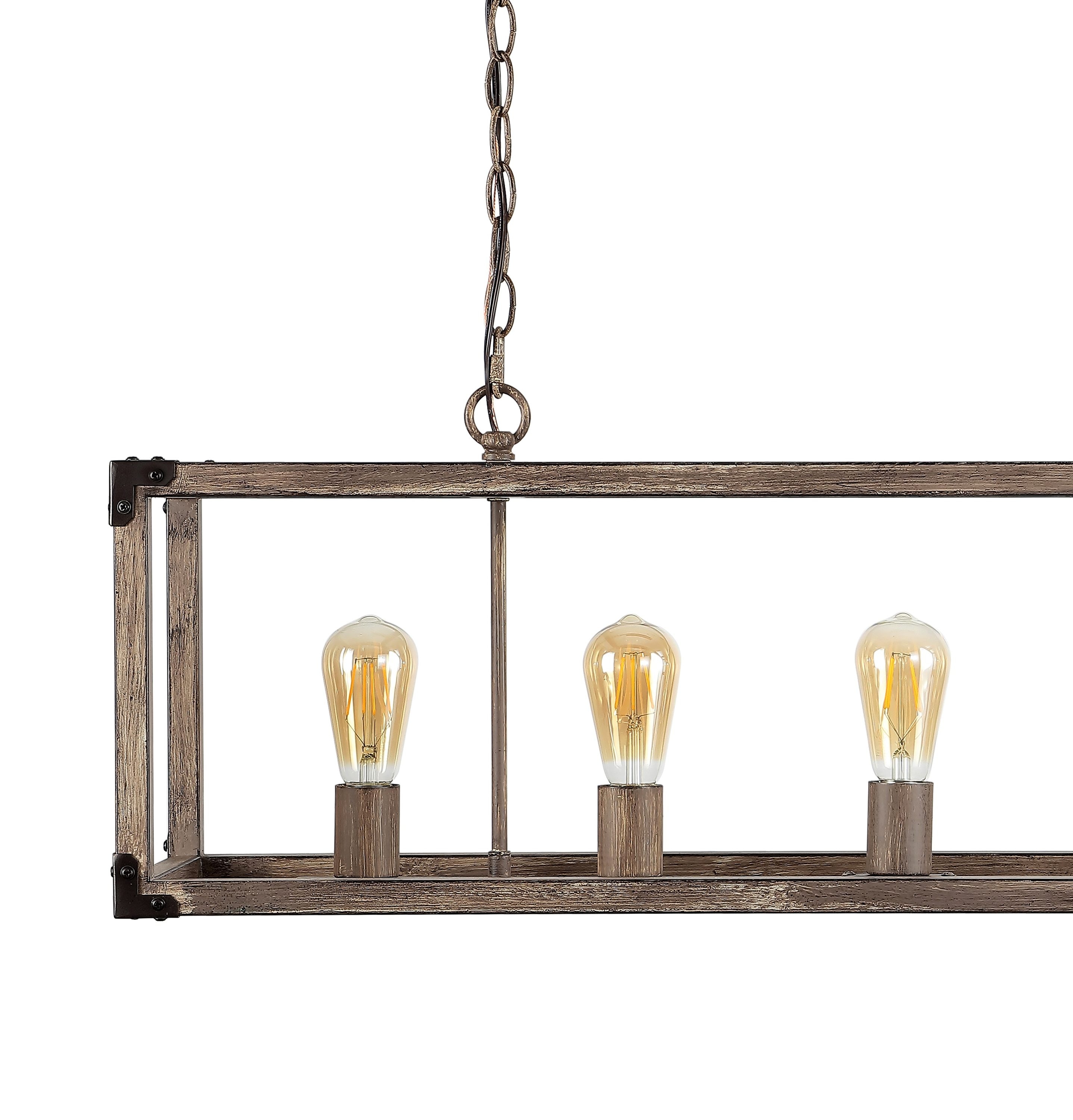 Magnolia Rustic 36" 5-Light Farmhouse LED Pendant in Oil-Rubbed Bronze