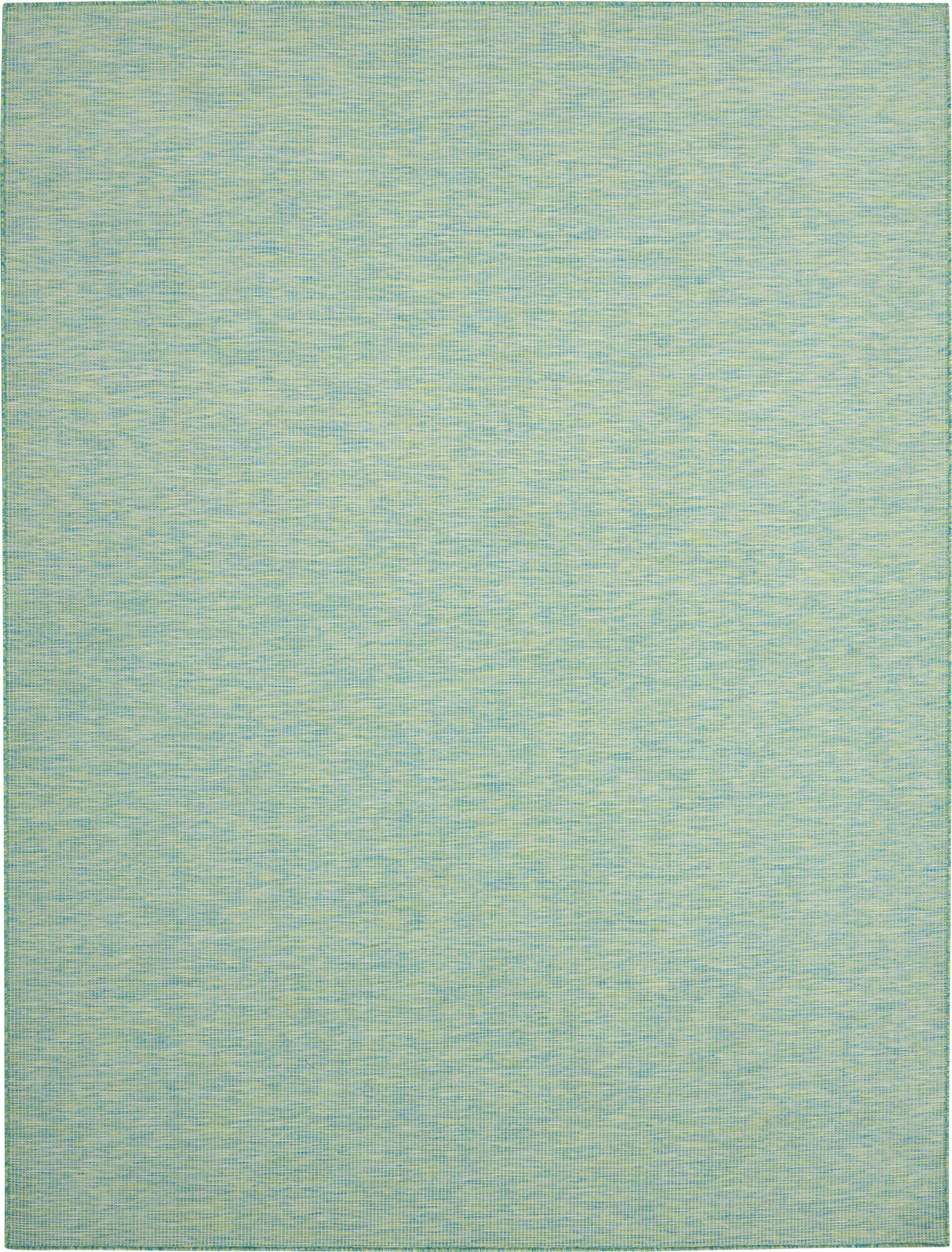 Positano Blue and Green Synthetic 6' x 9' Reversible Rug
