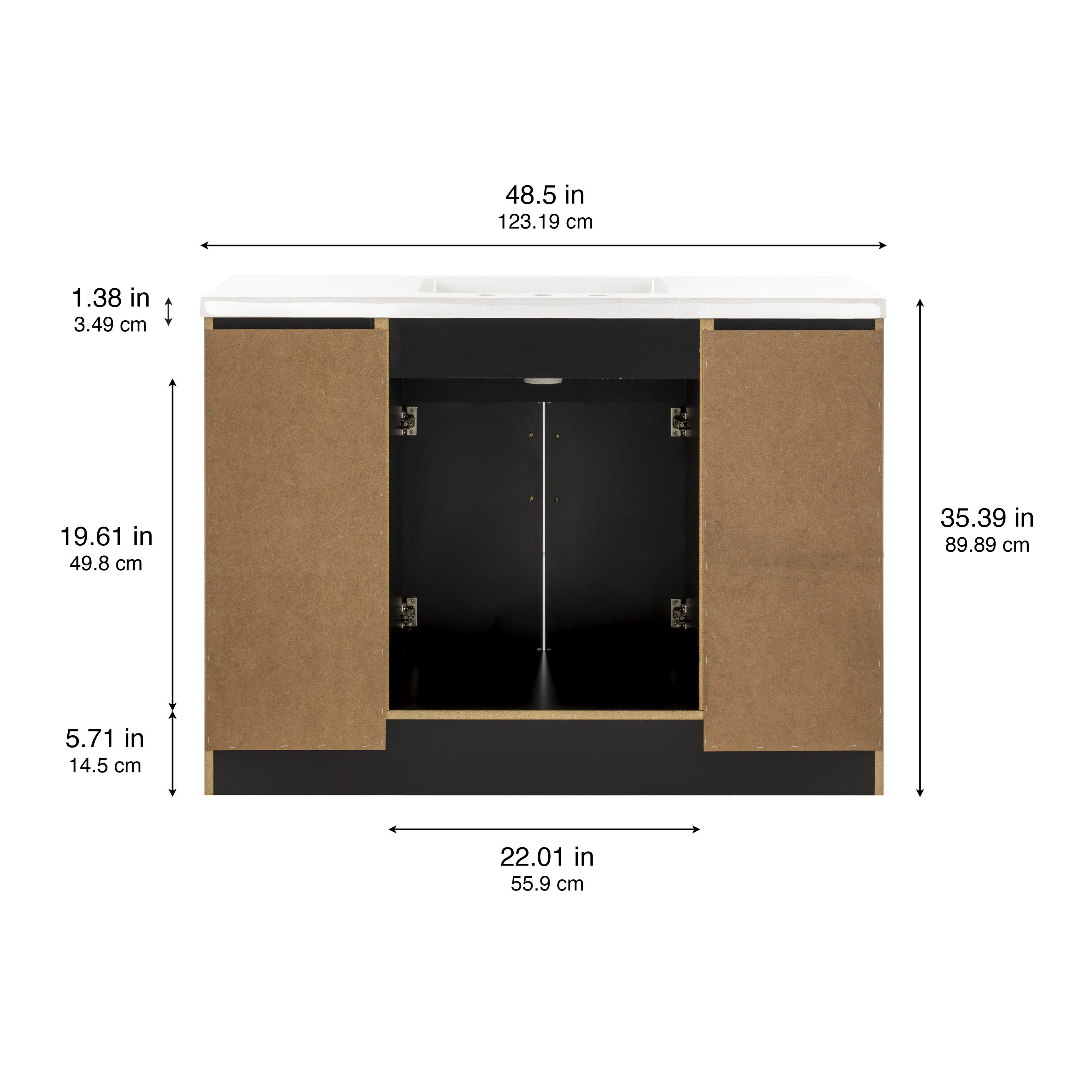 Style Selections W054948P2-MB Bath-Vanity-Combo - View #5