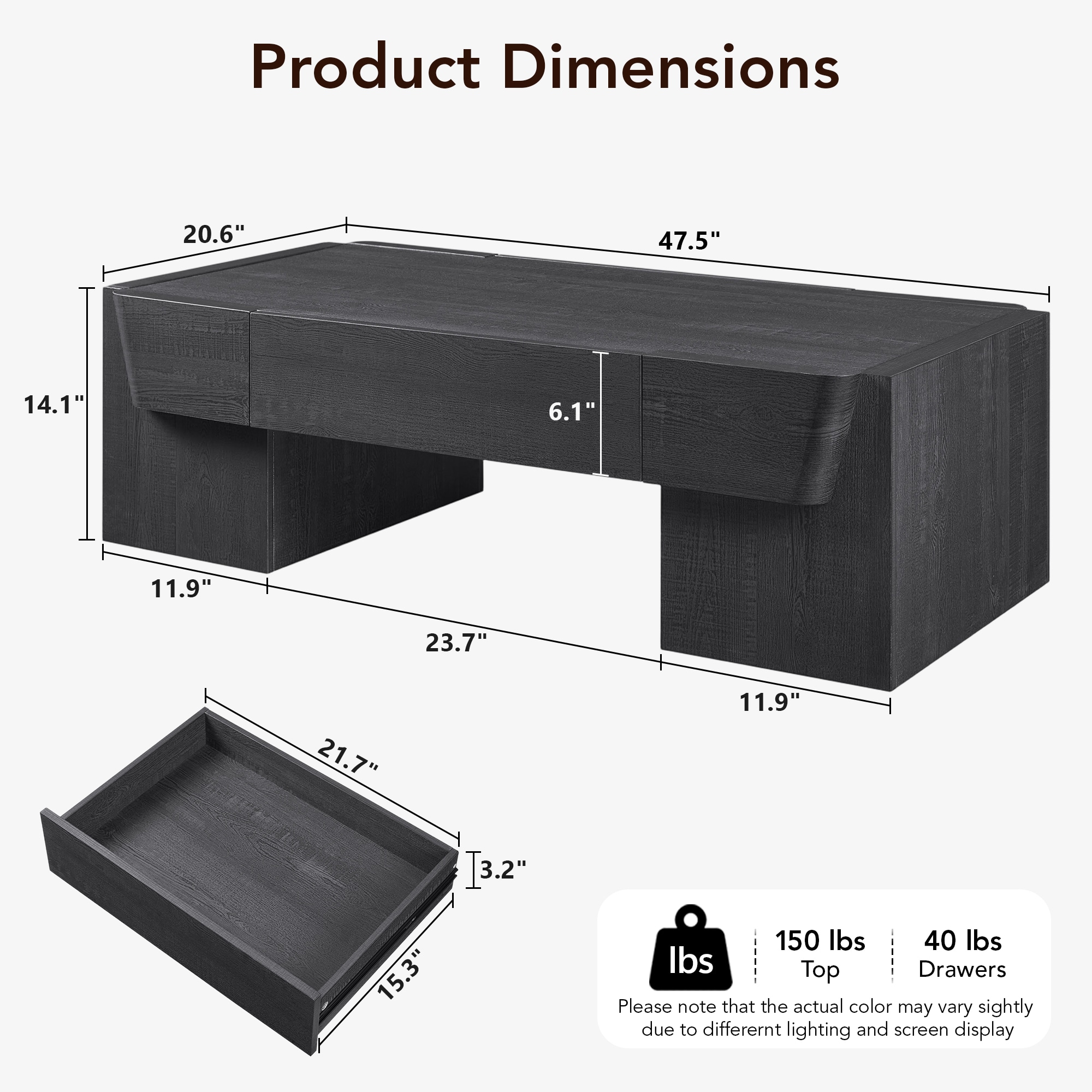 OKD LM131-47BK Coffee-Tables - View #2