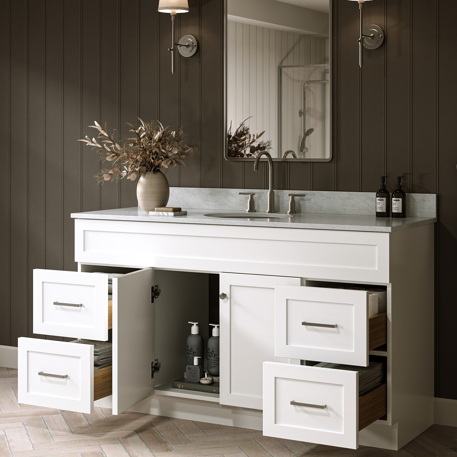 ARIEL F061SCW2OVOWHT Bath-Vanity-Combo - View #3