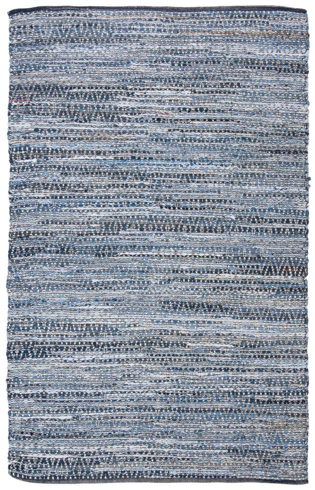 Safavieh MTK424L-5 Montauk Savin 5 x 8 (ft) Synthetic Blue Rectangular Indoor Chevron Coastal Area rug