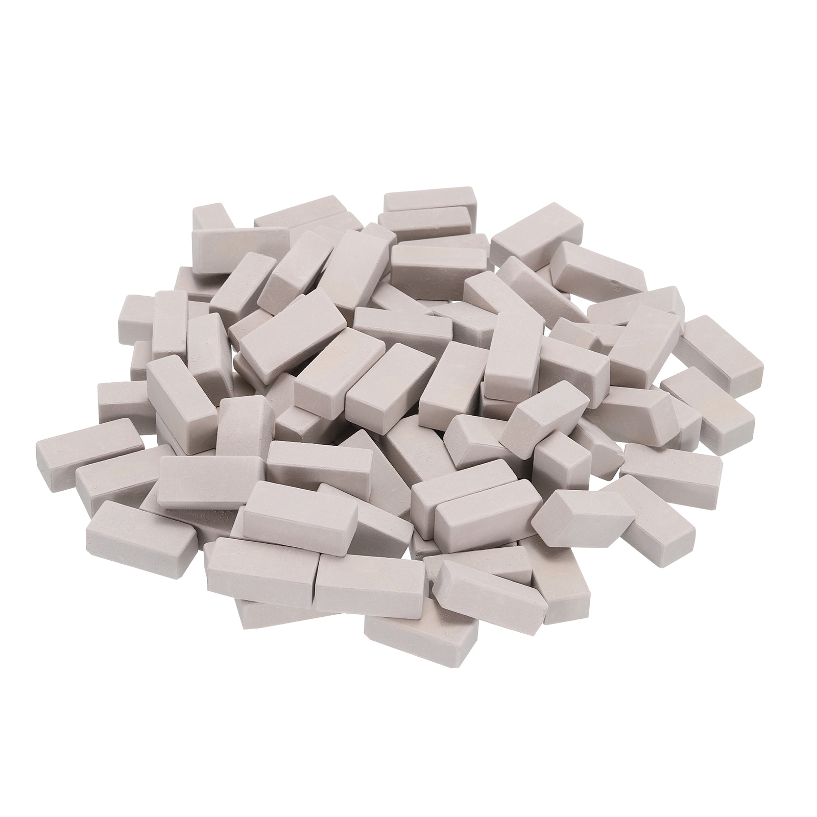 Unique Bargains - 100pcs Miniature Bricks Clay Mini Wall Brick Model Brick Building Set for Model...