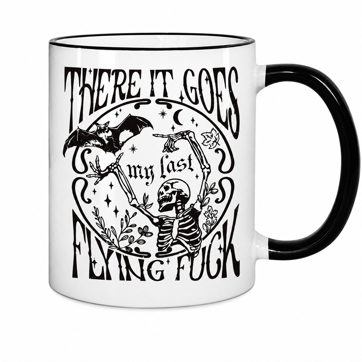 Aoibox  11oz Ceramic Coffee Mug Featuring Funny Skeleton Design with Double Sided durable Print for Hot Coffee