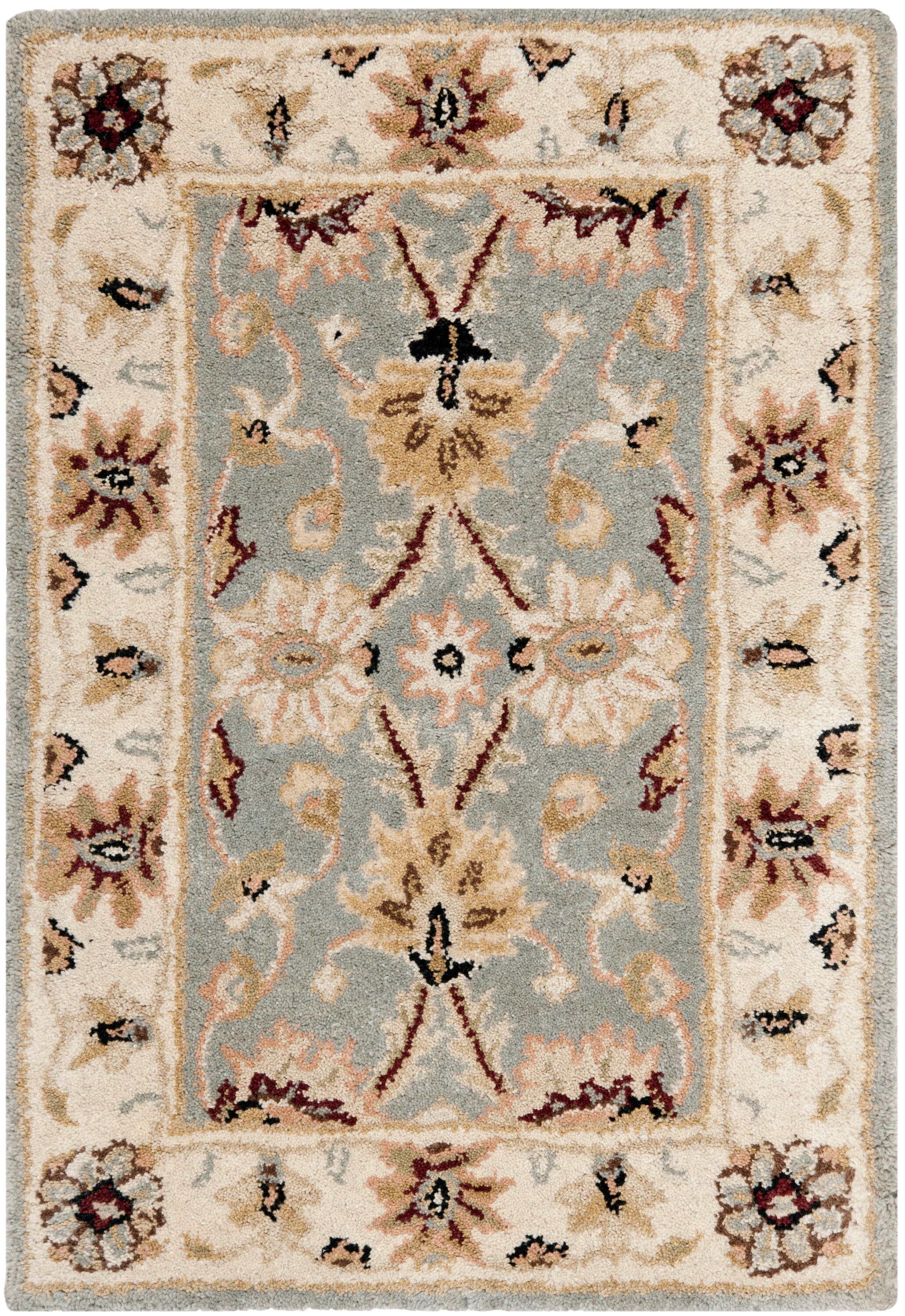 Heritage Elegance Off-White Tufted Wool Accent Rug 24" x 4"