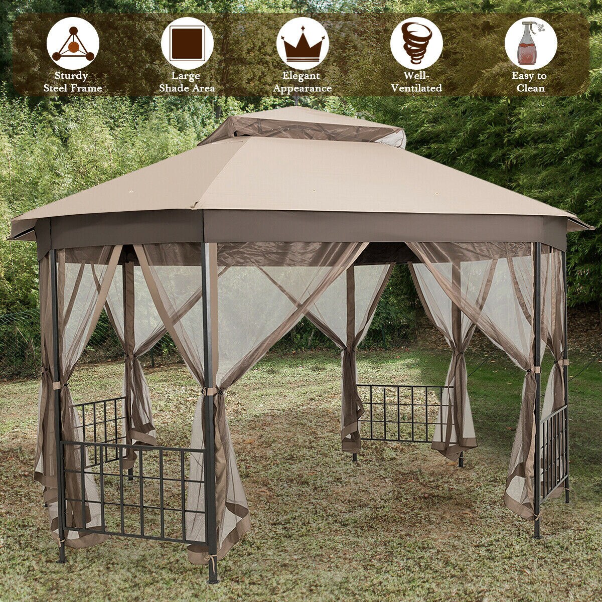 WELLFOR CHY-383CF Wood-Resin-Gazebos - View #5