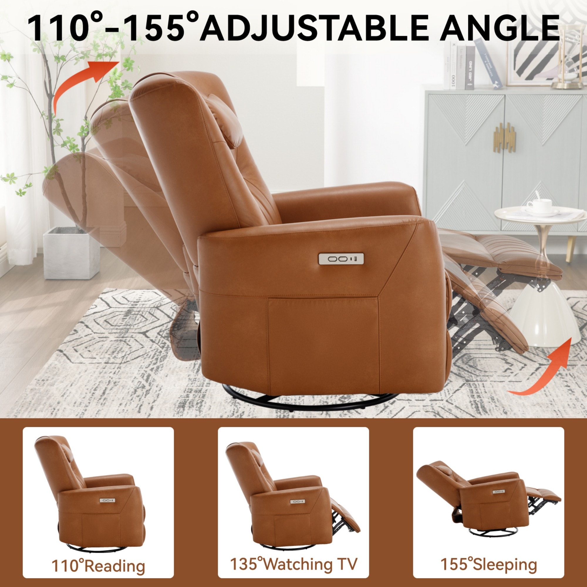 Clihome OF-1940PP10-DABR recliners - View #6