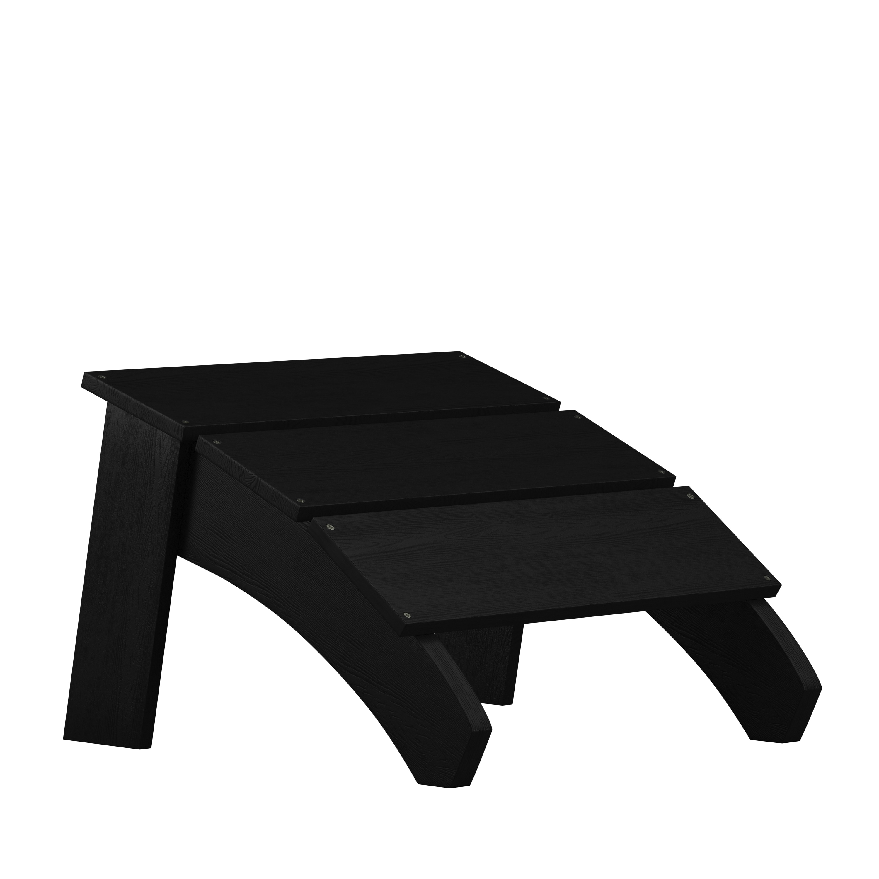Flash Furniture - Sawyer Modern Commercial Grade All-Weather Poly Resin Wood Adirondack Ottoman F...