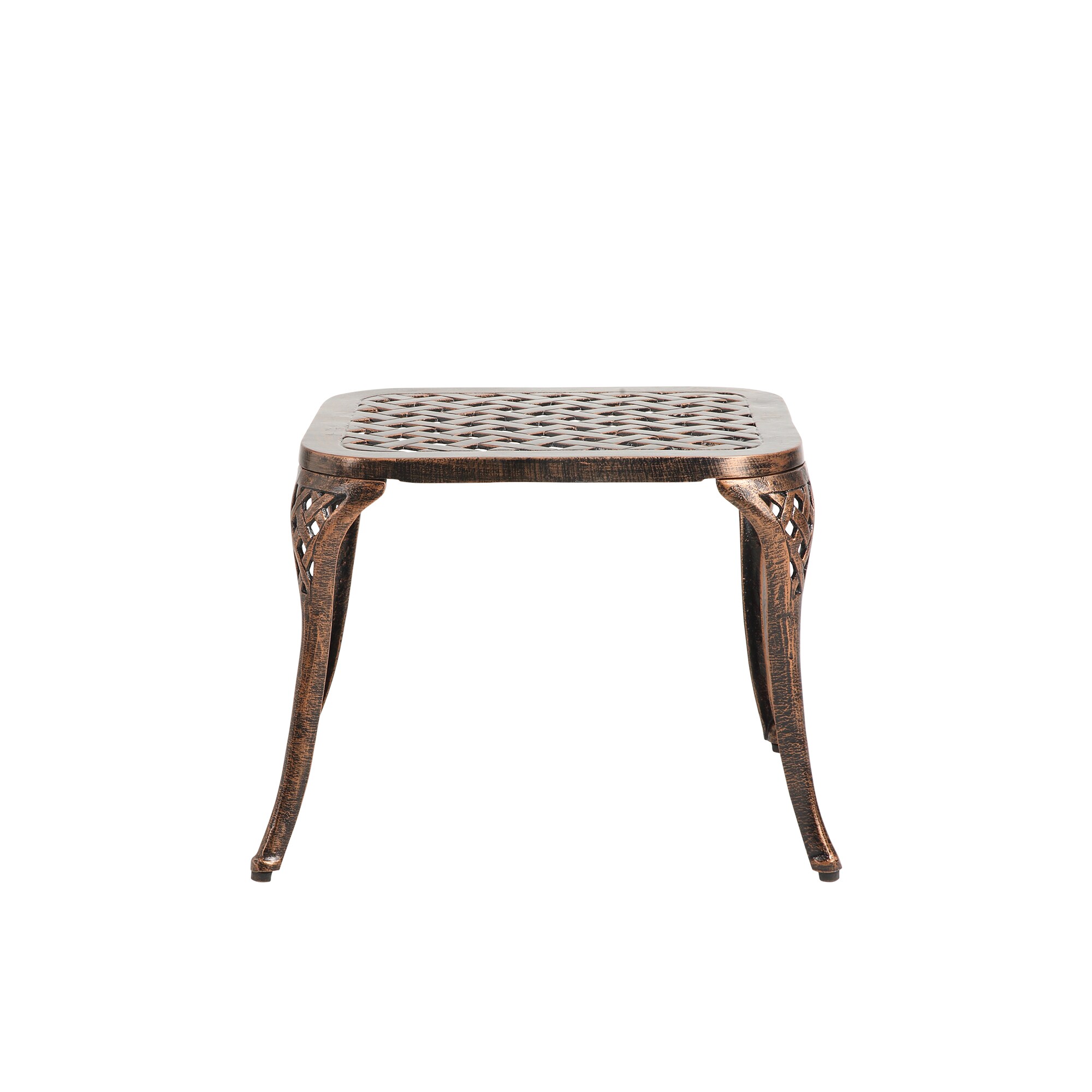 AHIOU HOME Heritage Rectangle Outdoor End Table 19.8-in W x 22.5-in L
