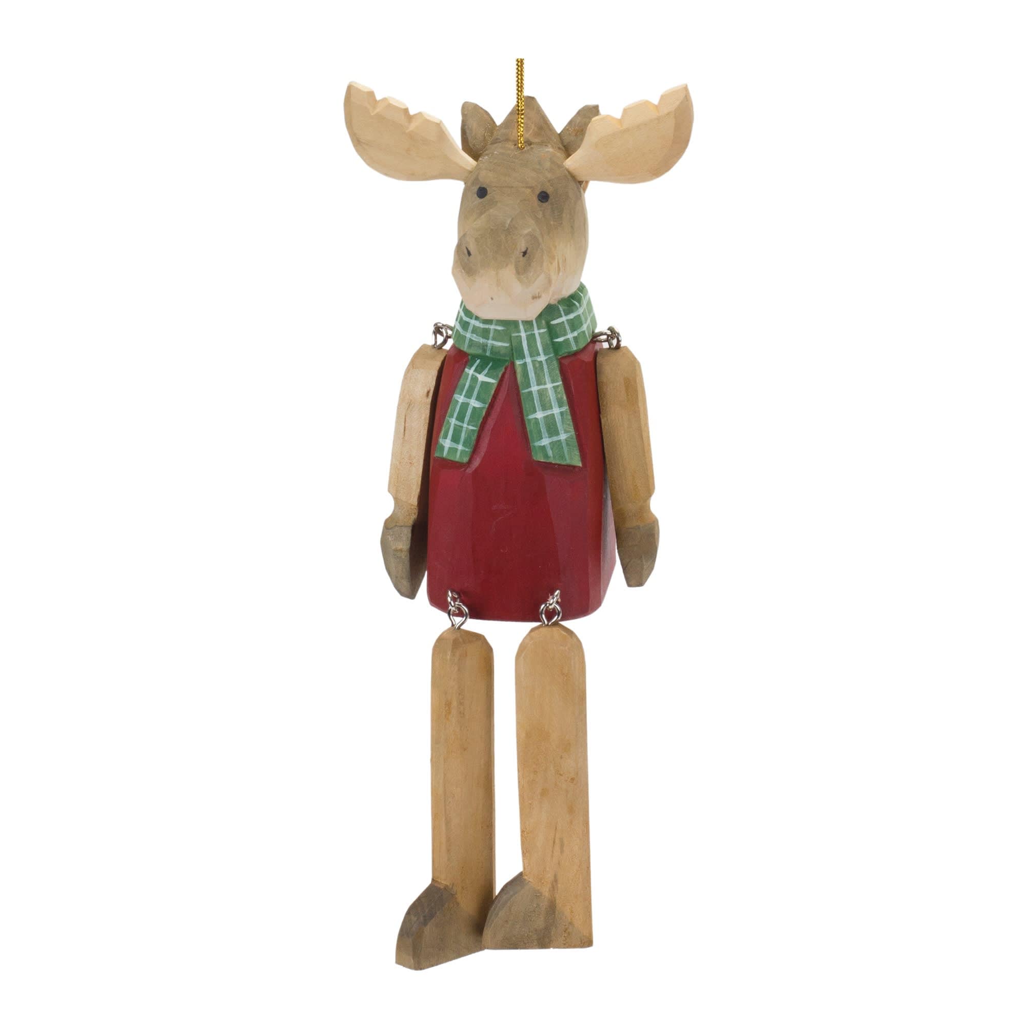 Melrose International 86068DS Moose Ornament 9H Wood