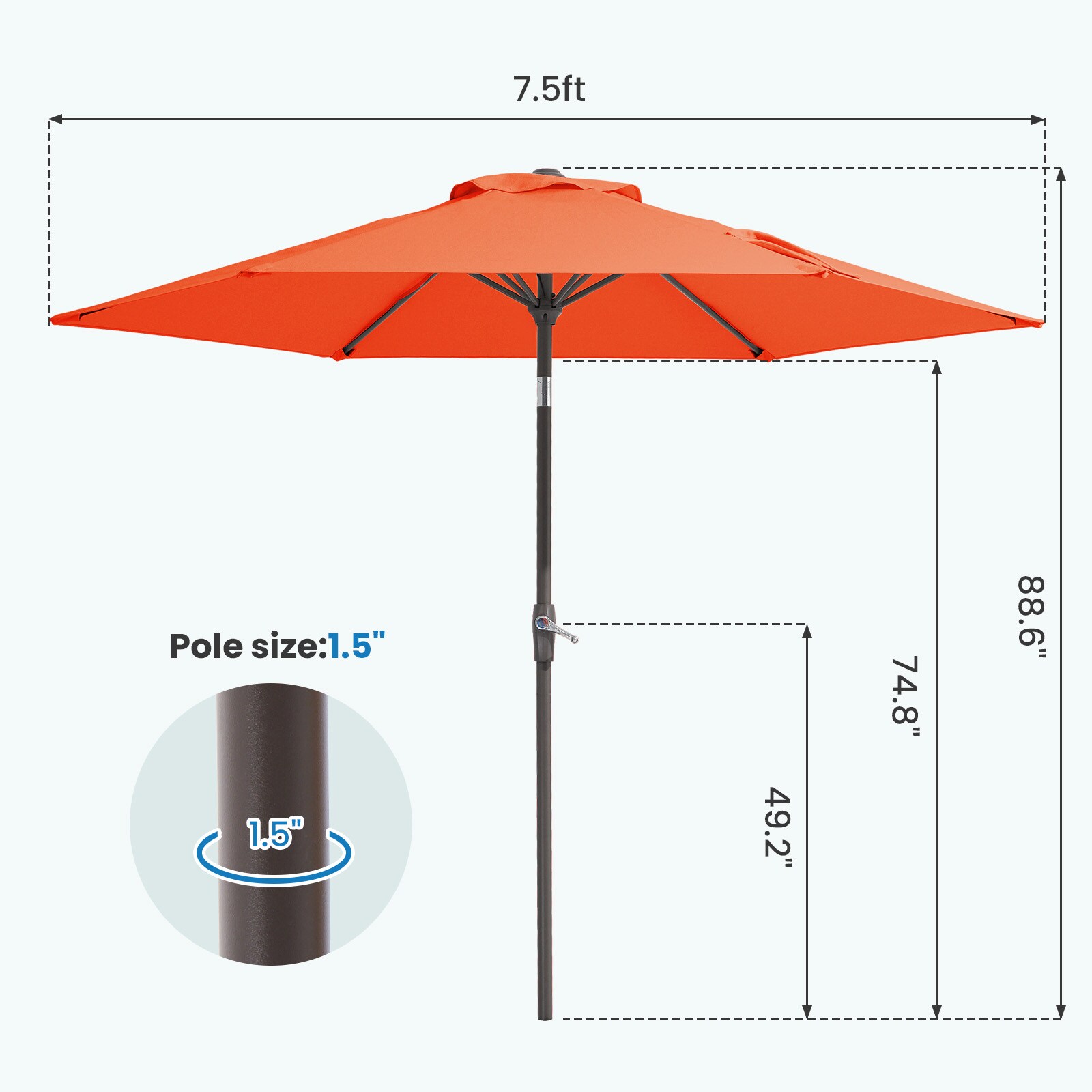 JEAREY 3CZZS-9-OR Umbrellas-2 - View #3