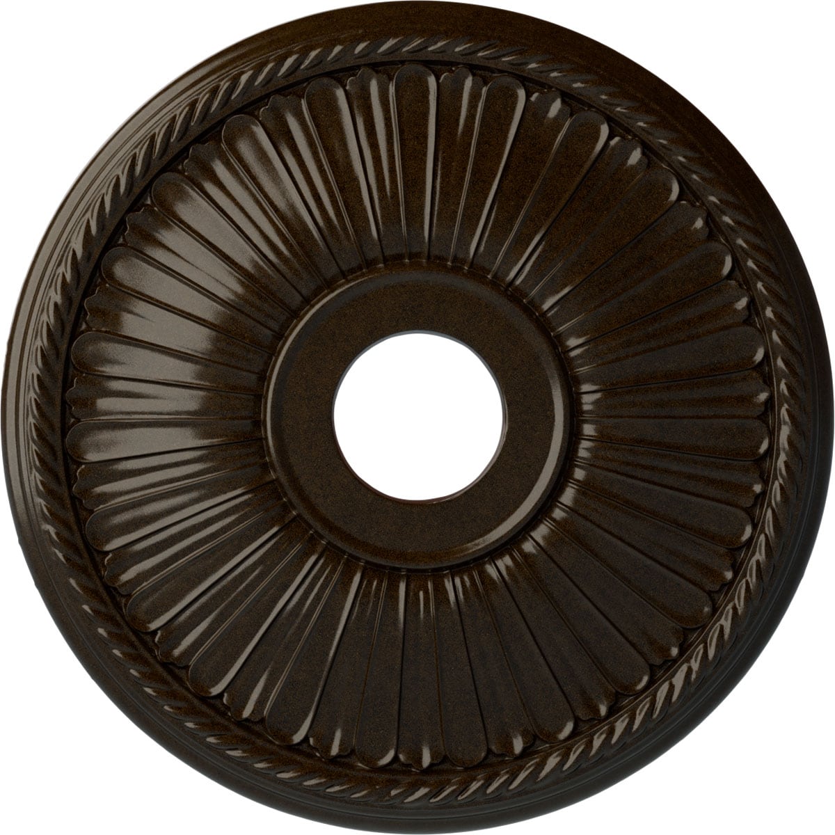 Ekena Millwork CM20BE1BZS Berkshire 20.125-in W x 20.125-in L Painted Bronze Polyurethane Split Ceiling Medallion
