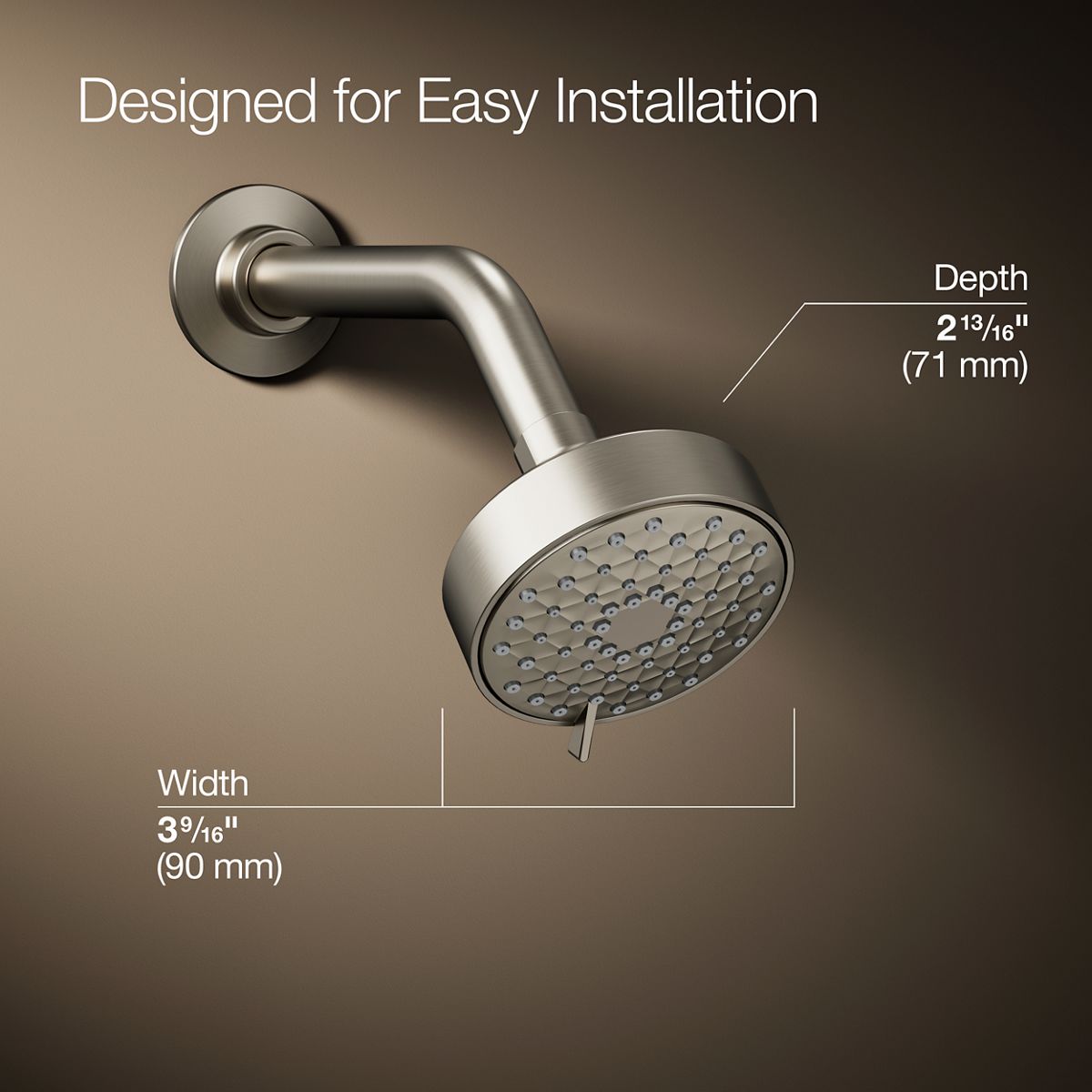 KOHLER K-72418-G-BN Fixed-Showerhead - View #3