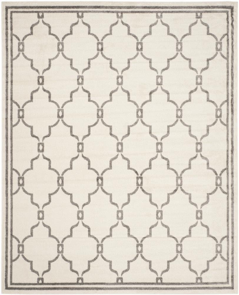 Safavieh AMT414K-8 Marion 8 x 10 (ft) Loomed Polypropylene Ivory/Gray Rectangular Indoor/Outdoor Trellis Area rug