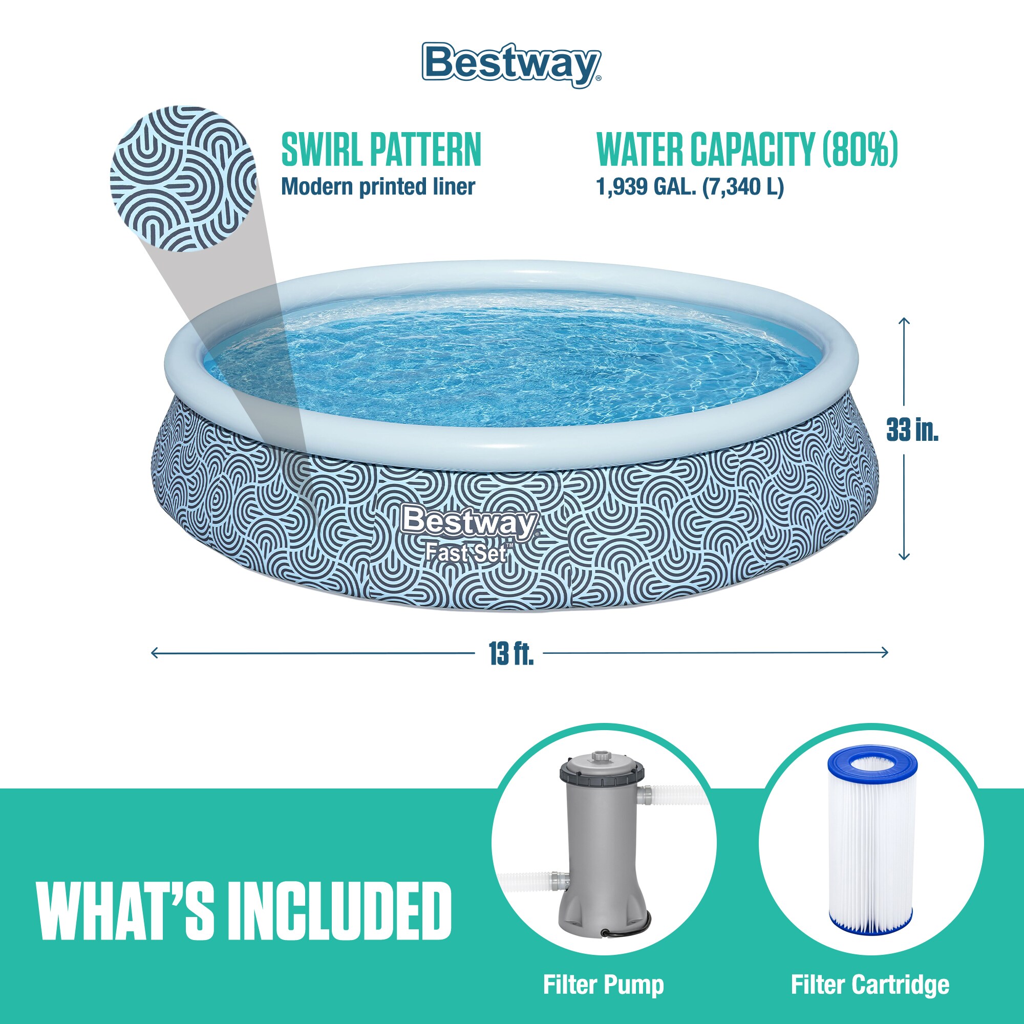 Bestway 57375E-BW Above-Ground-Pools - View #2