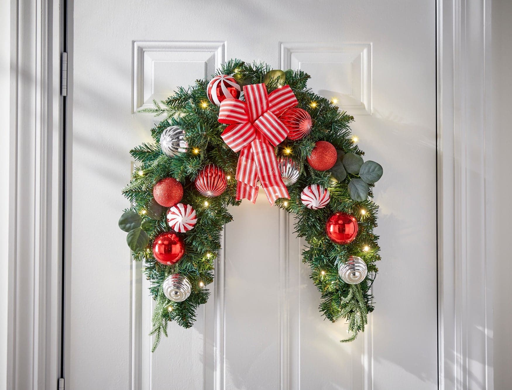 BrylaneHome 36-in Pre-Lit Christmas Cheer Swag