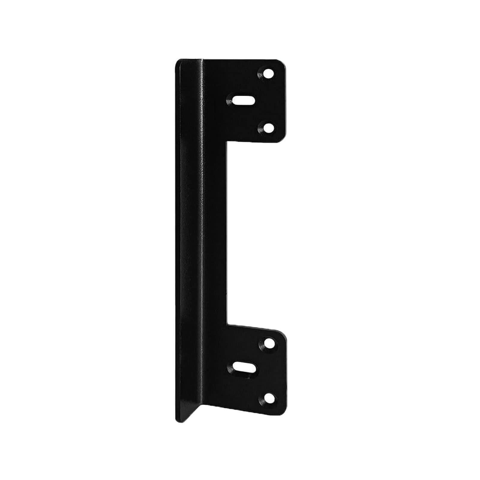 Etokfoks  L Shaped Hardened Stainless Steel Matte Black Door Latch Guard Plate with 1 Inch Offset Cover