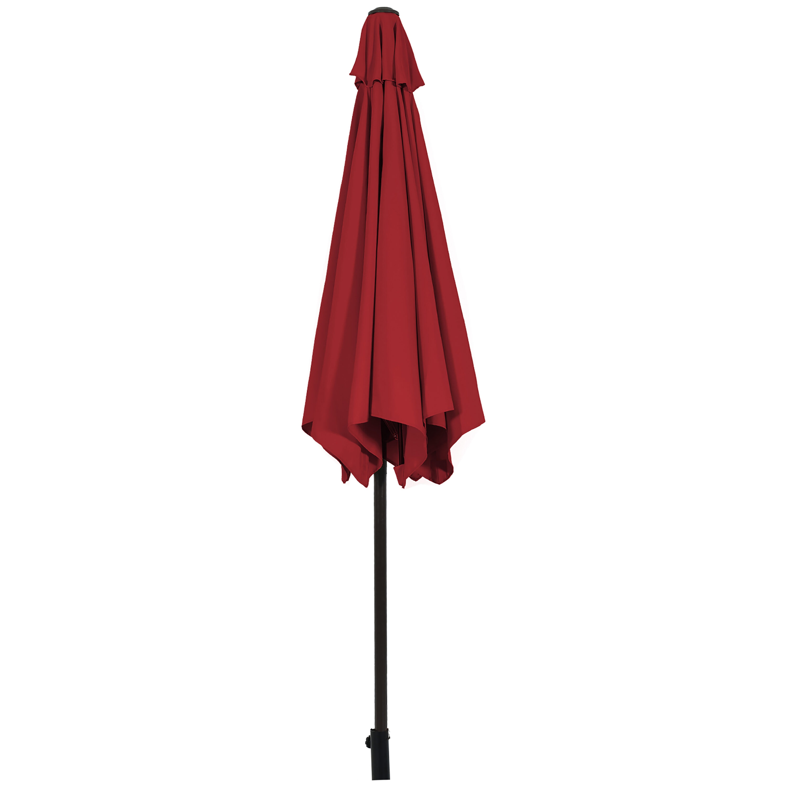 Costway OP70707WN 9-ft Steel Red Market Patio Umbrella