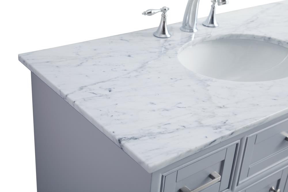 Elegant Decor First Impressions 42-in Gray Undermount Single Sink ...