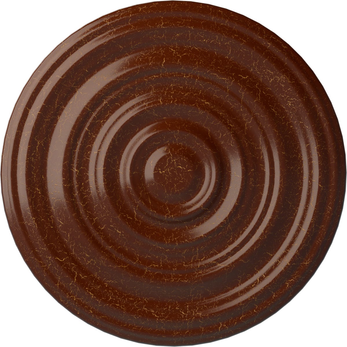Ekena Millwork CM29CABMC Carton Smooth 29.125-in W x 29.125-in L Painted Burnished Mahogany Crackle Polyurethane Whole Ceiling Medallion