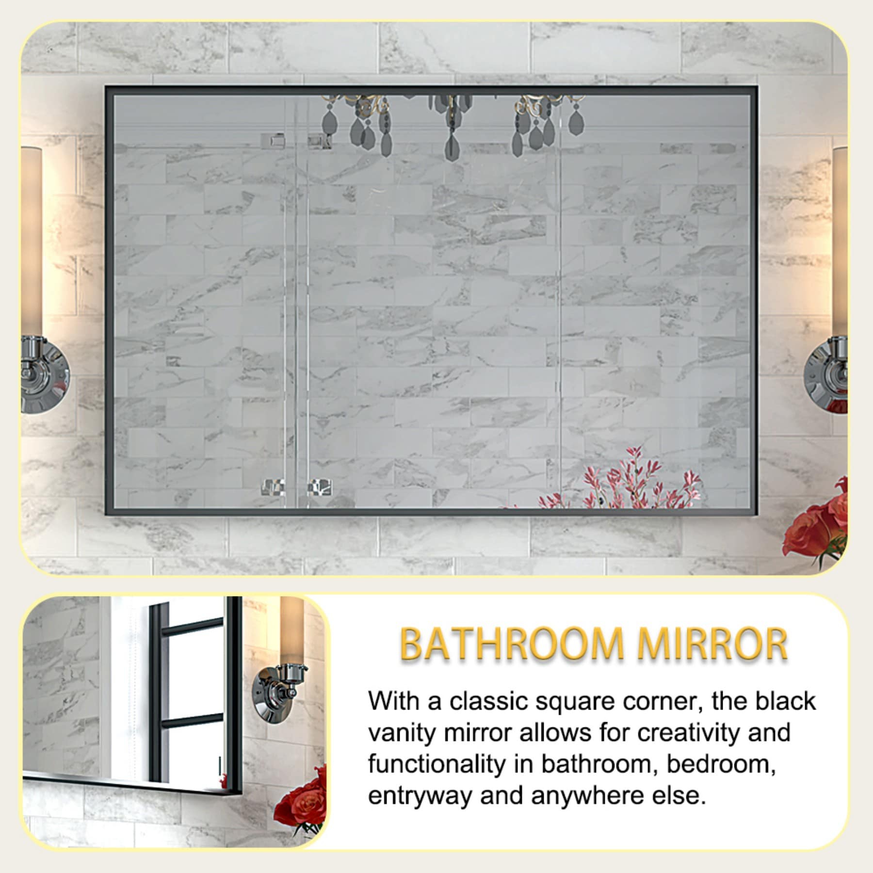 ToolCat SF1-44-YT Framed-Bath-Mirrors - View #6