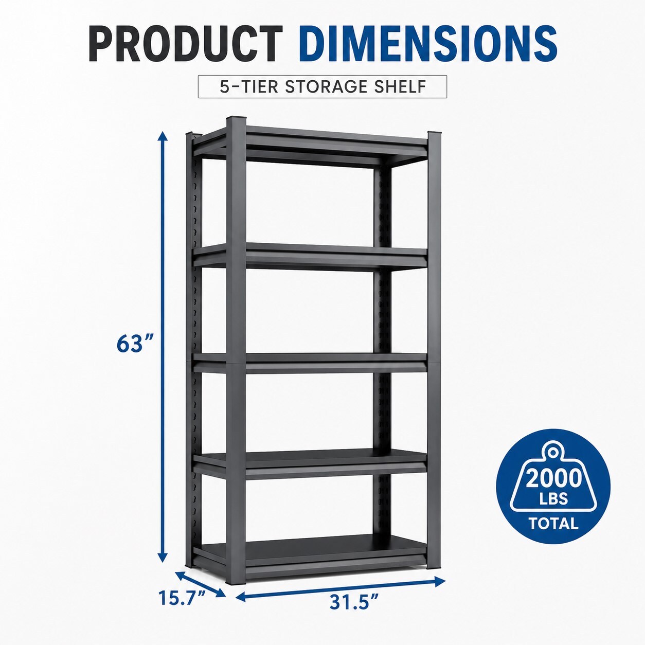 HBUDS HB-M03032 Free-Standing-Shelving - View #7