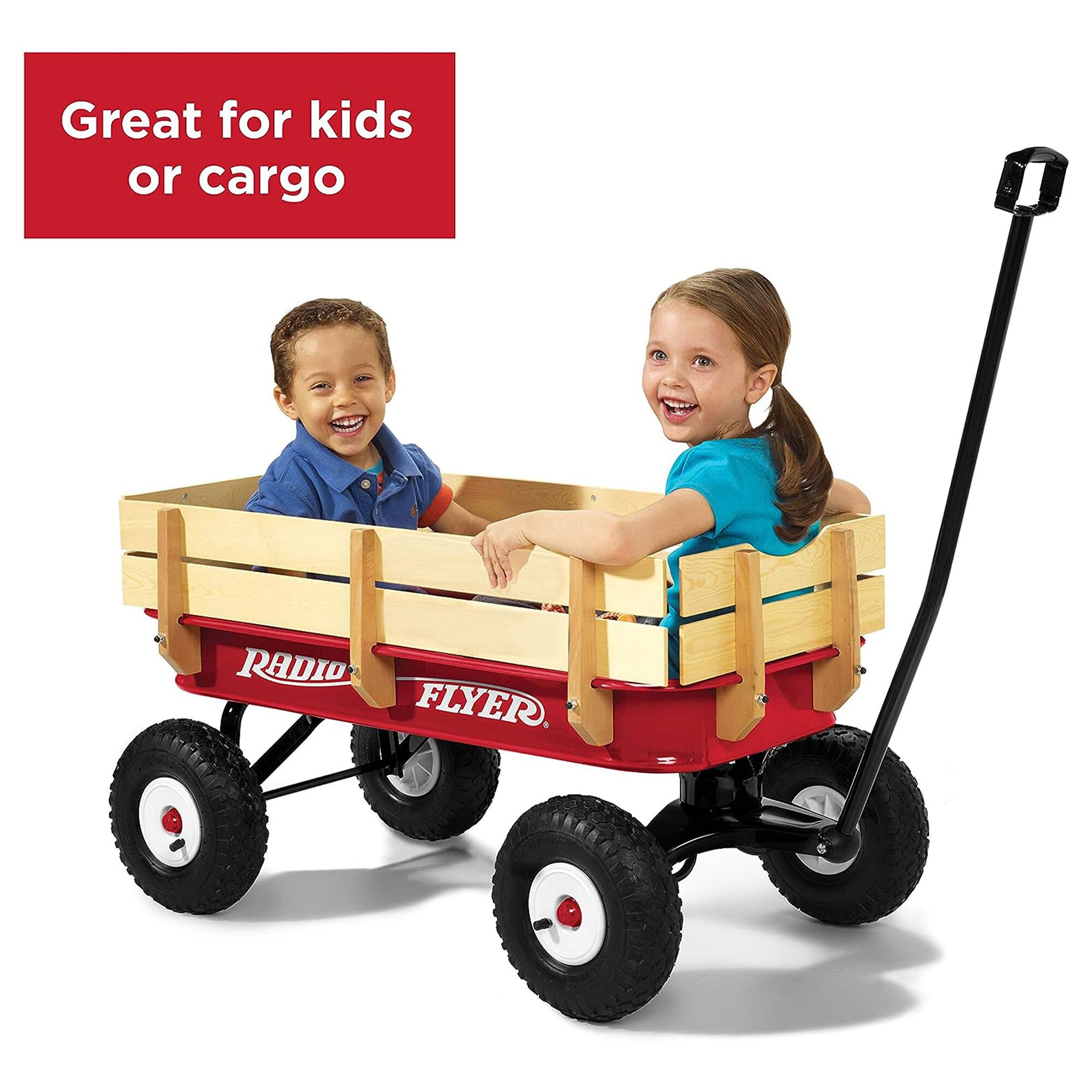 Radio Flyer Full Size All Terrain Classic Steel and Wood Pull
