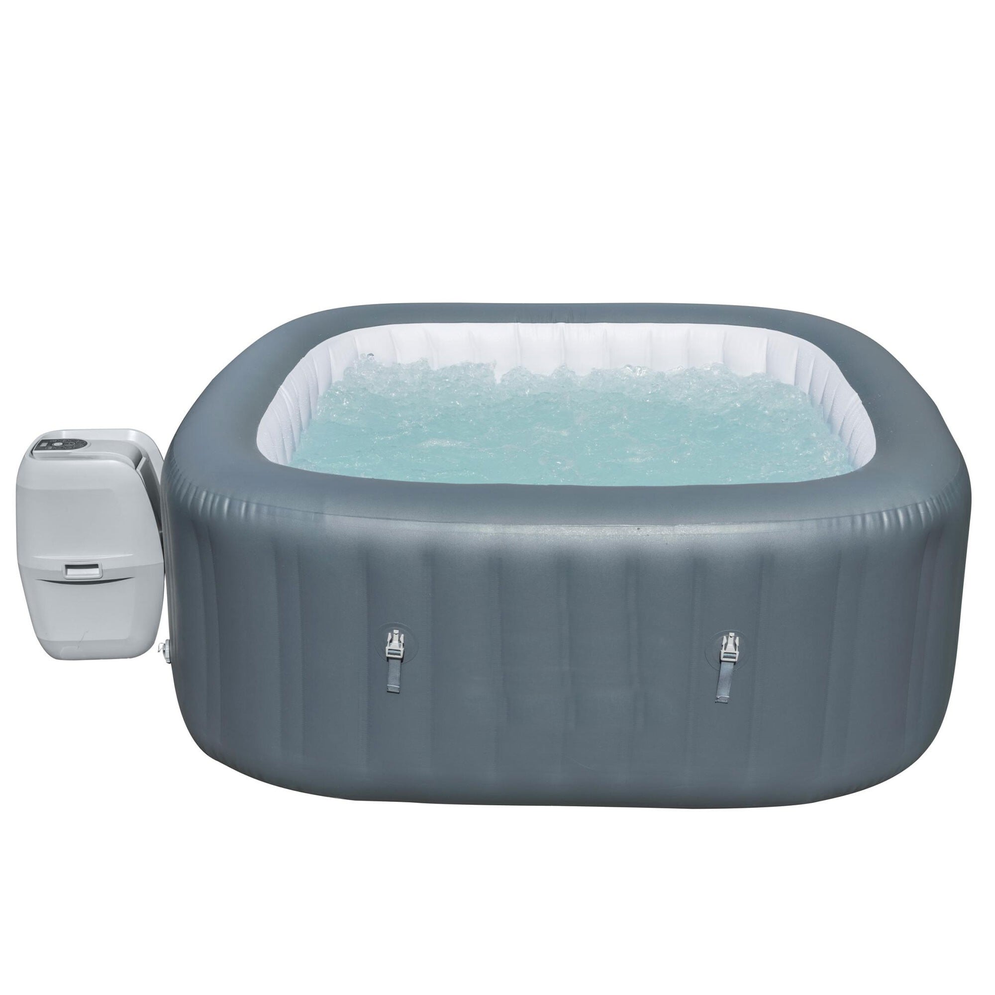 & 28-in Spas in at Hot 4-Person Square Tub department x Tubs the 71-in Inflatable Hot Bestway