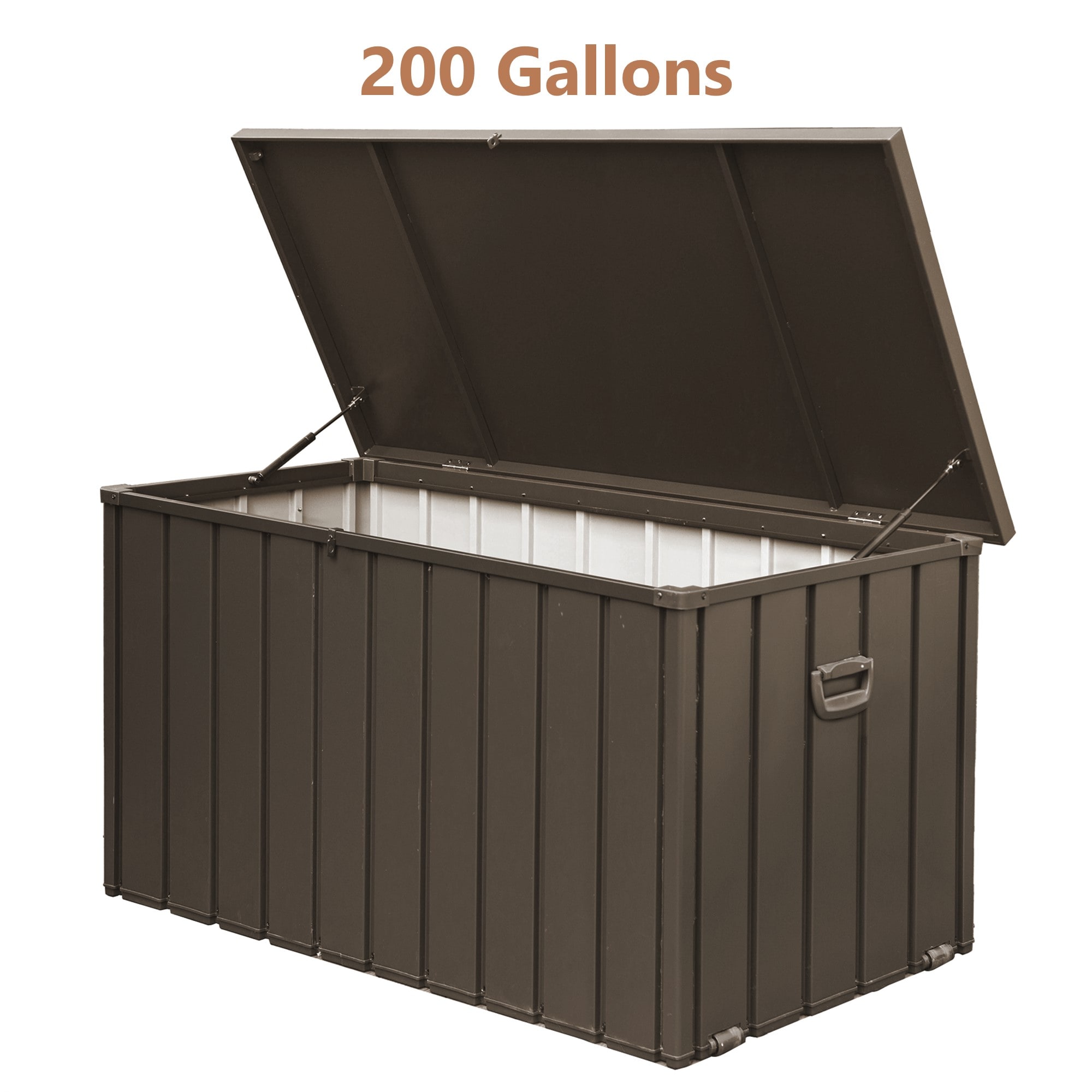 Mondawe GY37KF-SM 200-Gallon Dark Brown Metal Deck Box