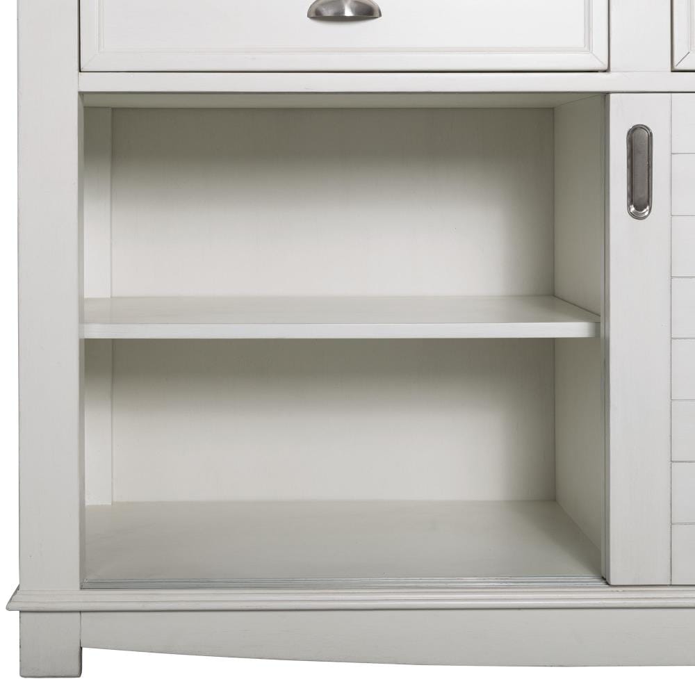 Jamison Rustic Gray and White Two-Tone Server with Drawers