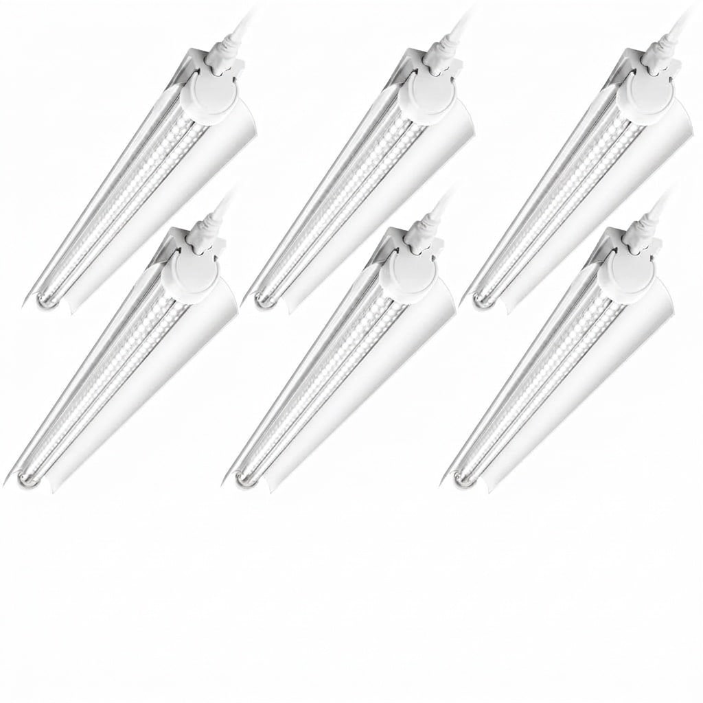 AOIZGMY Grow Lights 2FT 5000K White Full Spectrum LED Plant Light Bulbs 144W 800W Equivalent for Indoor Plants Greenhouse Linkable Reflector 6 #L05AZ07008
