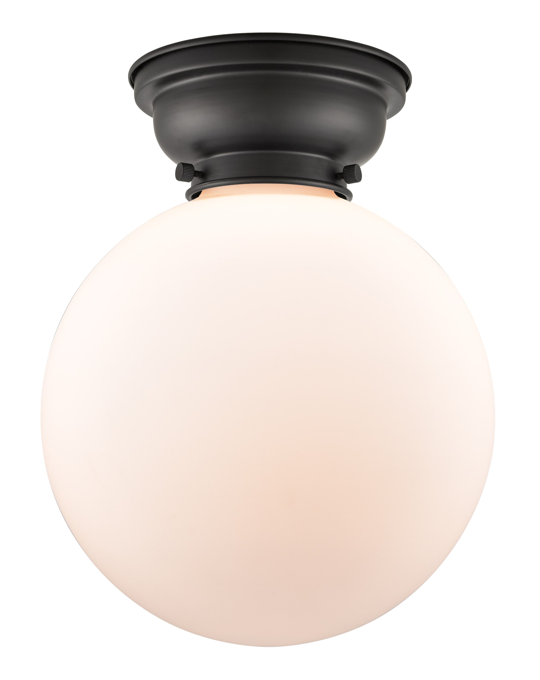 Innovations Lighting 623-1F-BK-G201-10 Beacon 1 -Light 10-in Matte Black Flush Mount Light