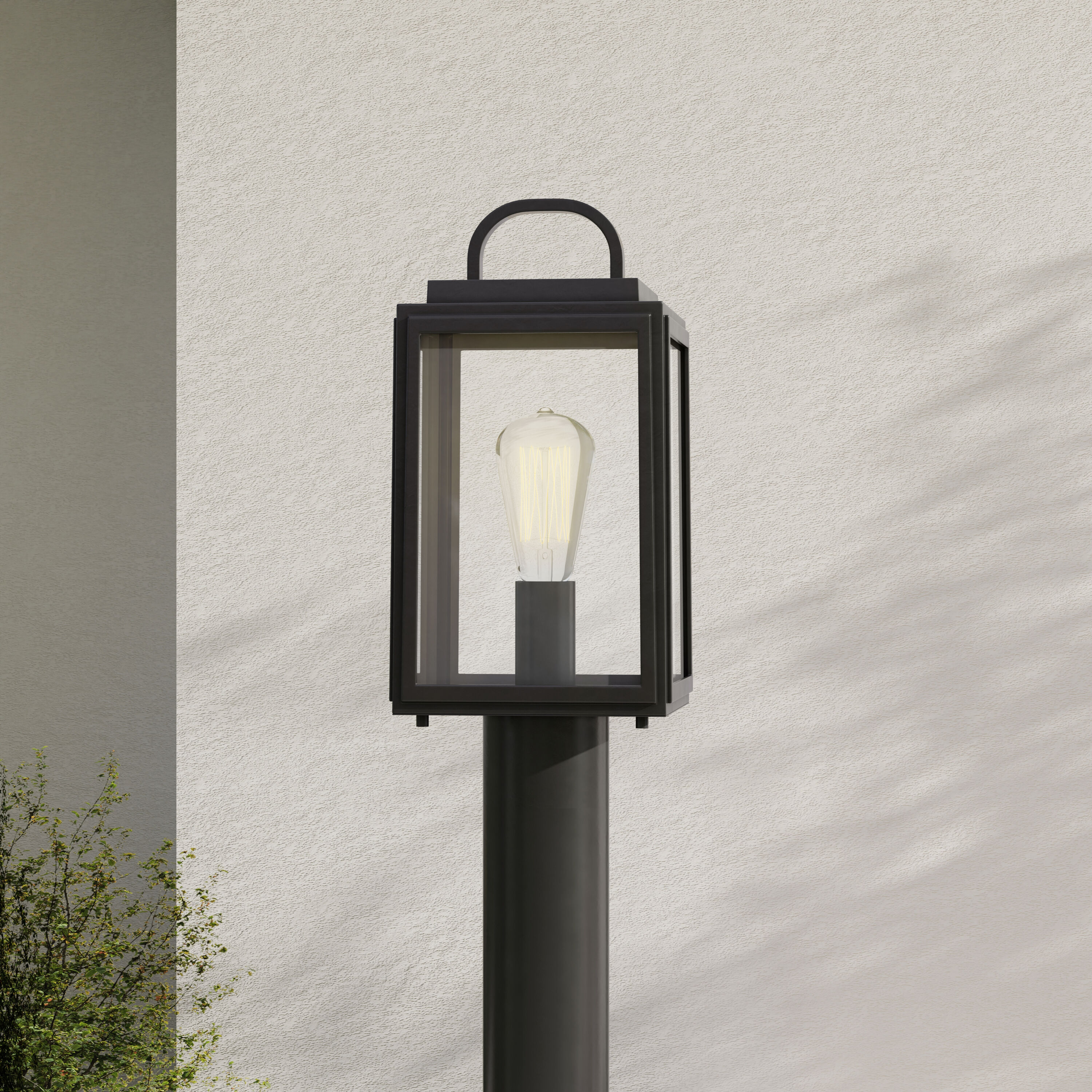 Progress Lighting P540064-031 Grandbury 15.625-Inches Black Coastal Outdoor Light post lantern