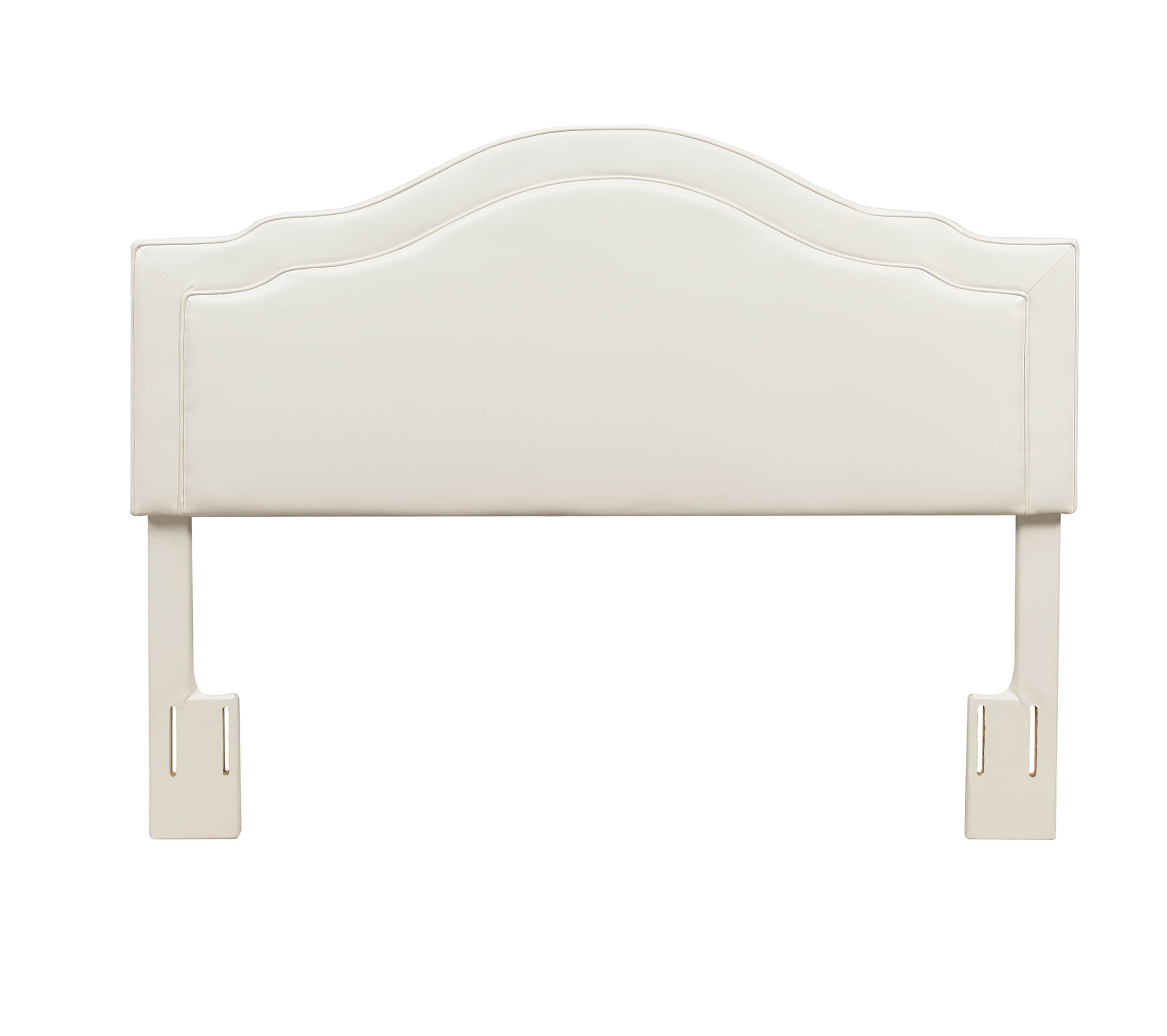 Steve Silver Off-white Full/Queen Faux Leather Upholstered Headboard in ...