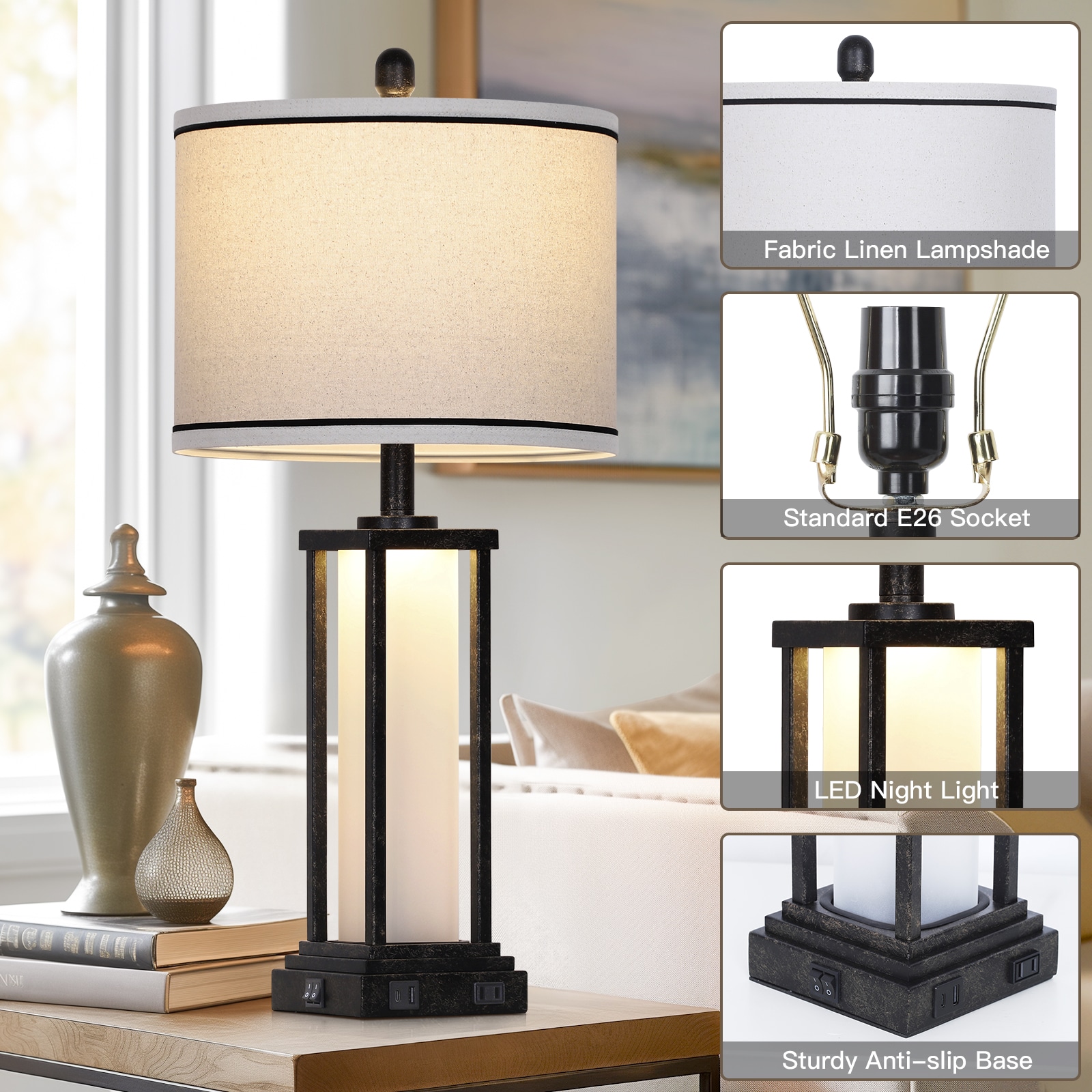 UrFurnishings TD-525 Table-Lamps - View #5