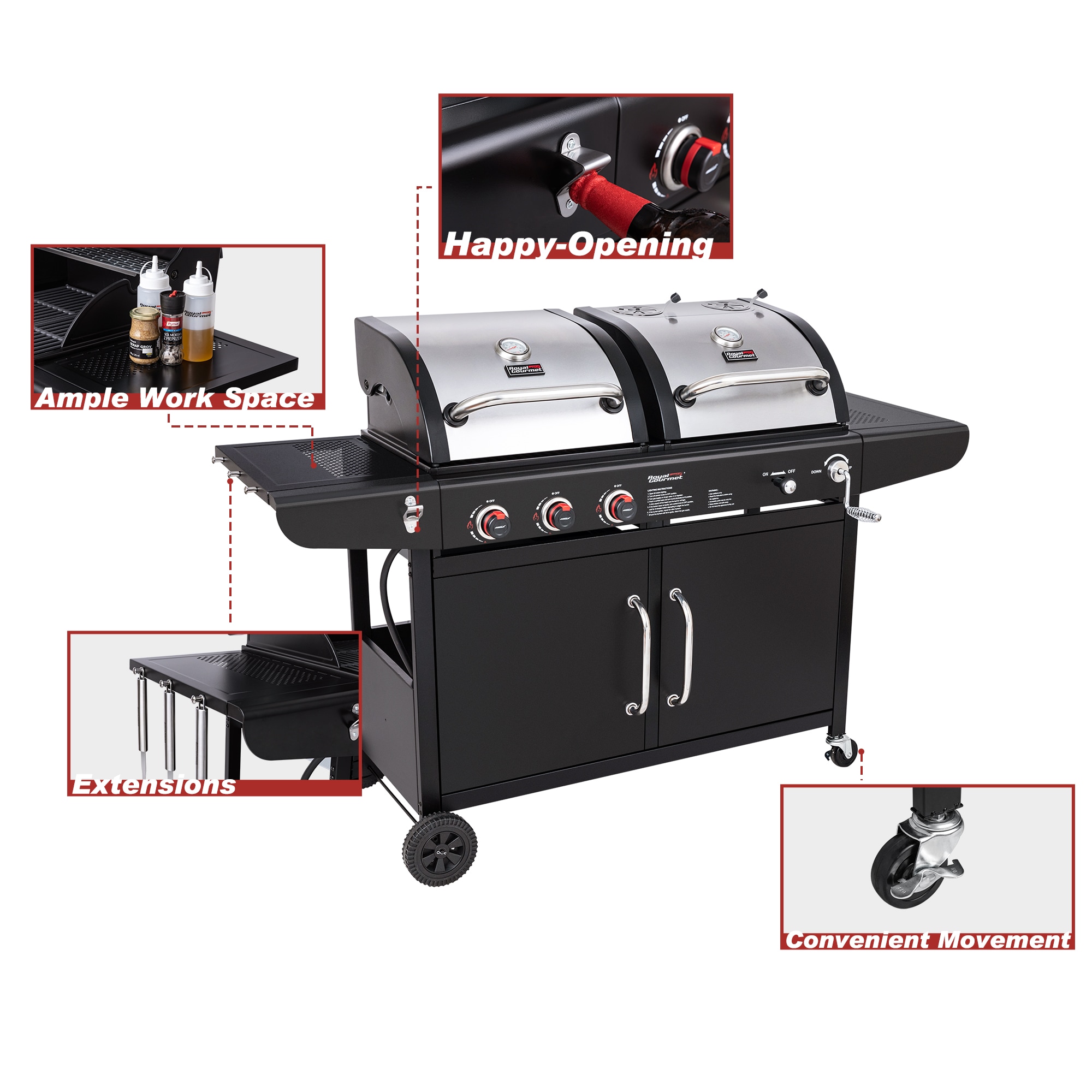 Royal Gourmet ZH3002N Combo-Grills - View #9
