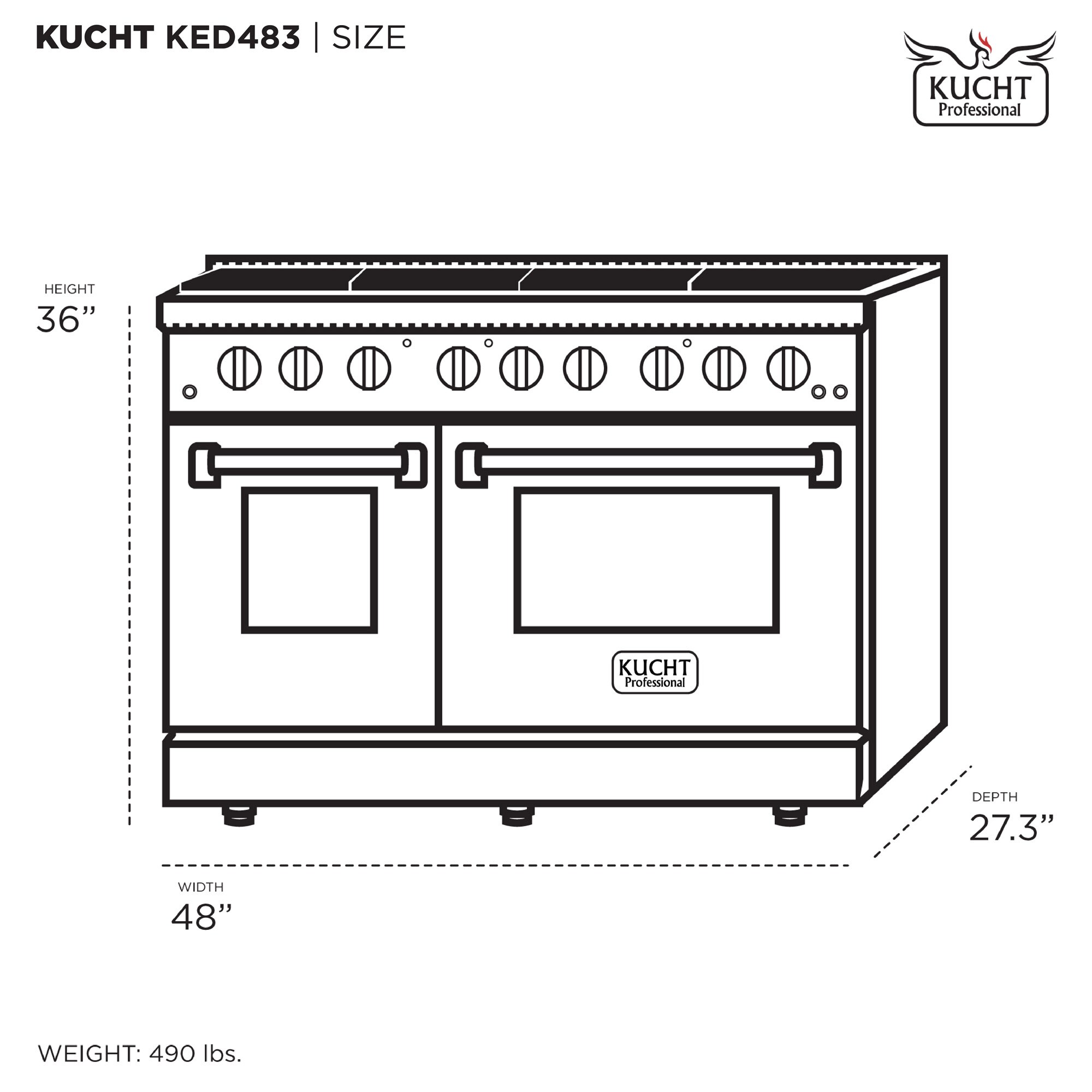 Kucht KED484/LP Double-Dual-Fuel-Ranges - View #18