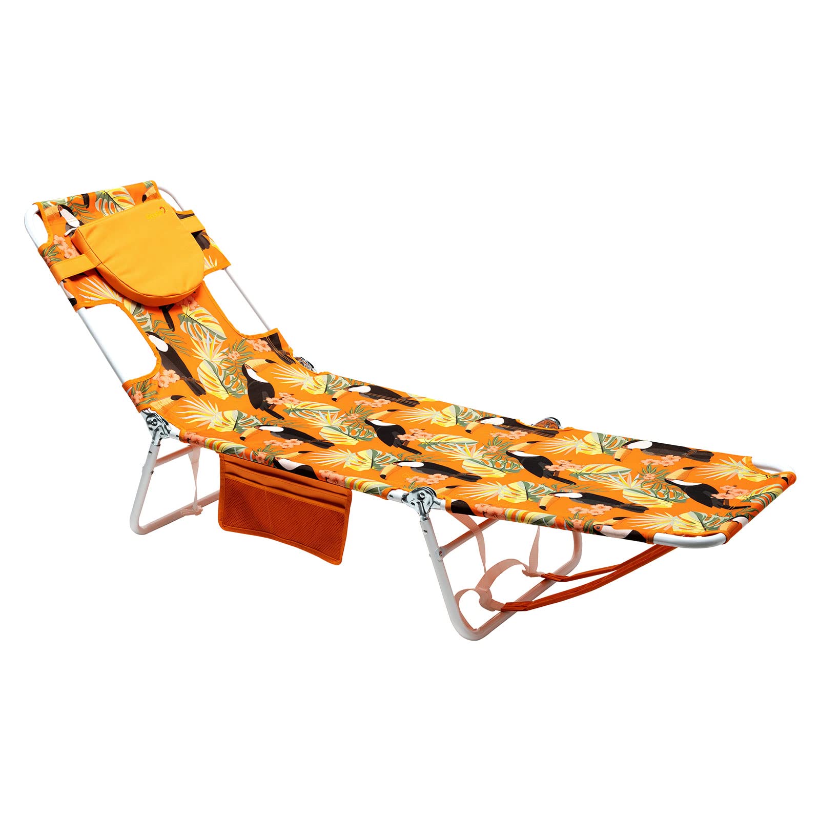 Clihome CL-FCAB2025XOG2 Polyester Orange Folding Beach lounger Carrying Strap/Handle Included