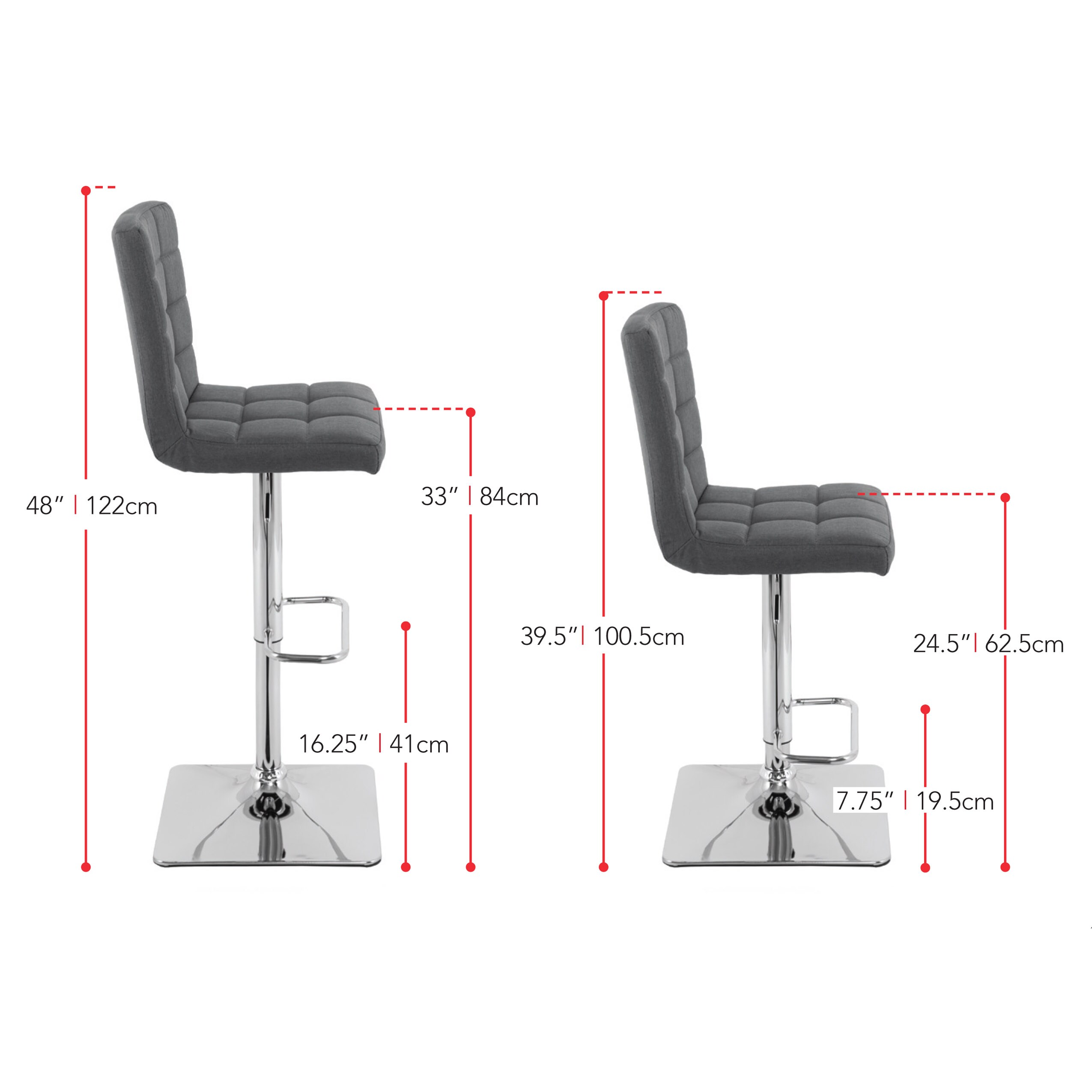 CorLiving DPU-608-B stools - View #6
