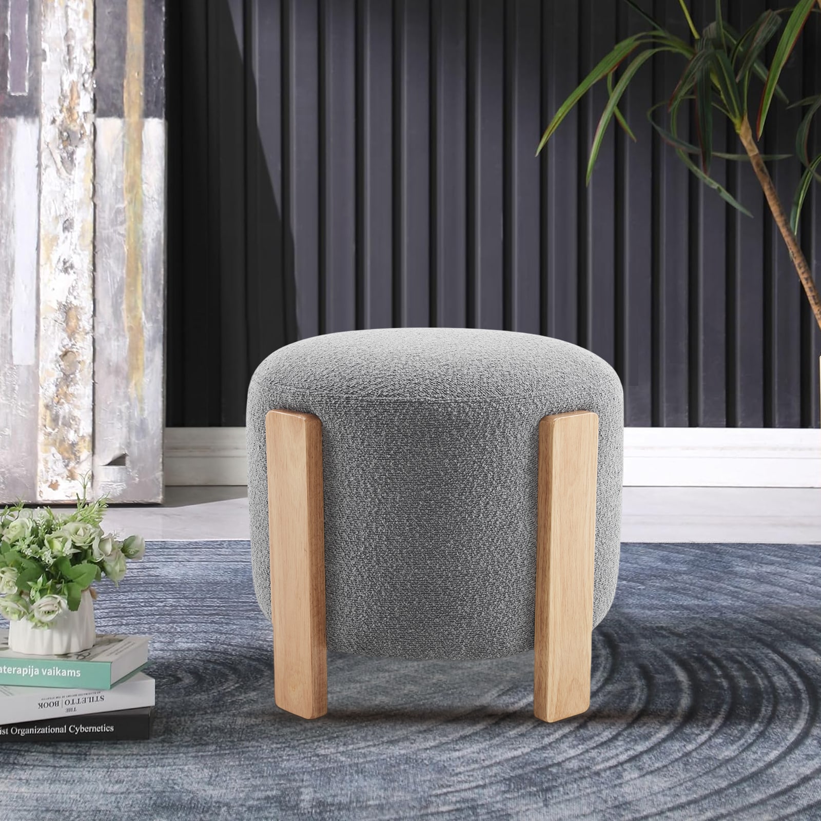 BWE A-9STOOL-02-GY Indoor-Ottomans - View #5